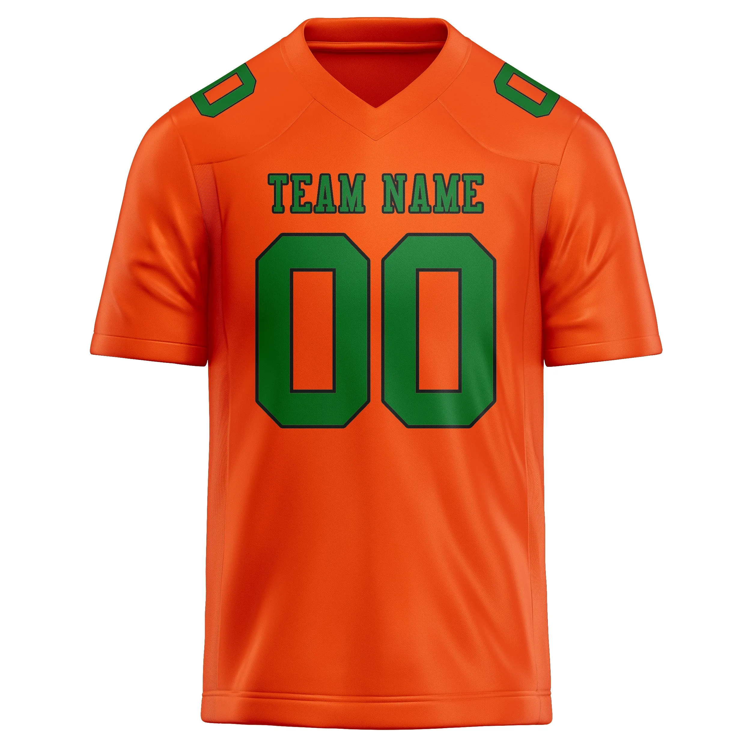 Custom Orange Red Emerald Green Football Jersey sold by Tailorly product image thumbnail 2