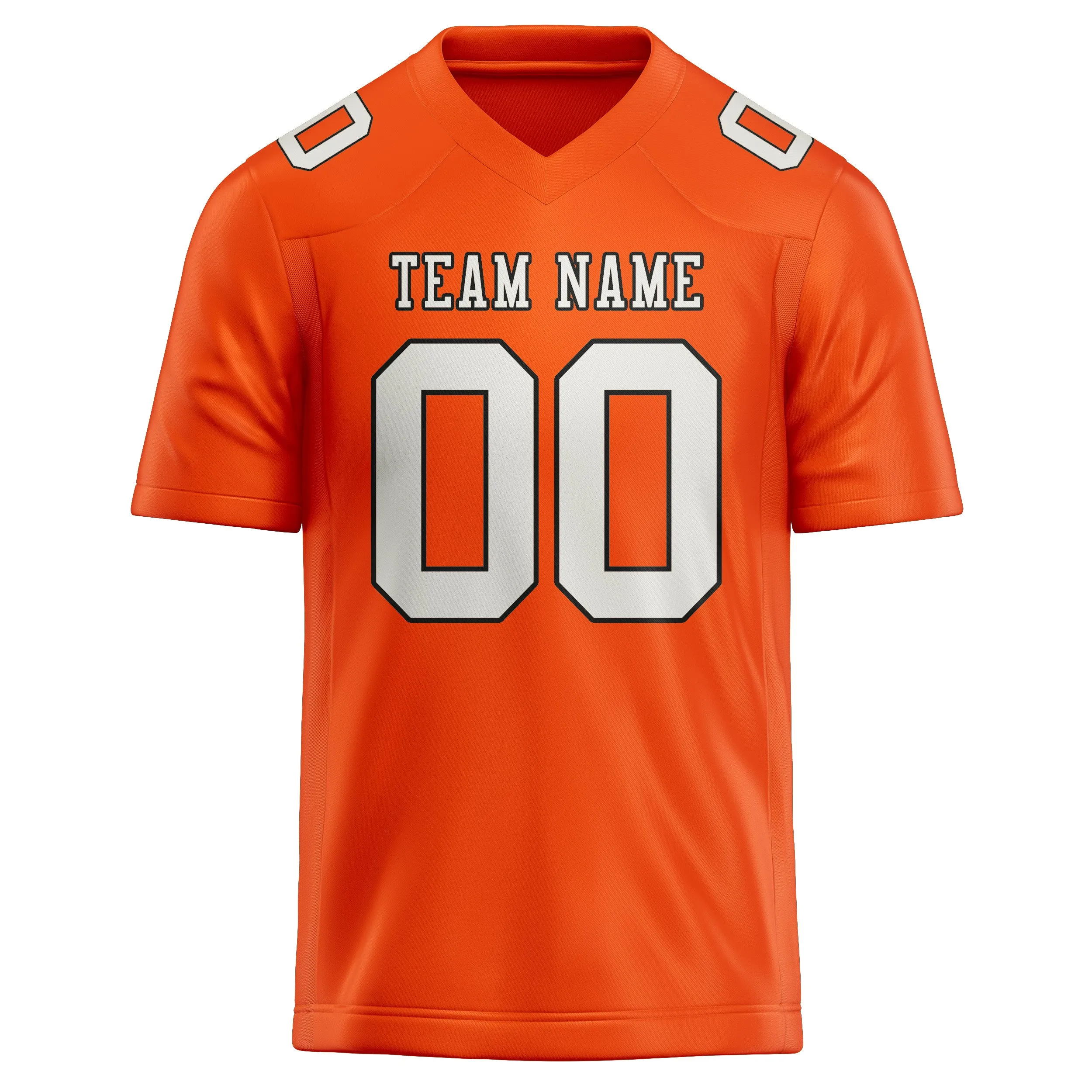 Custom Orange Red White Football Jersey sold by Tailorly product image thumbnail 2