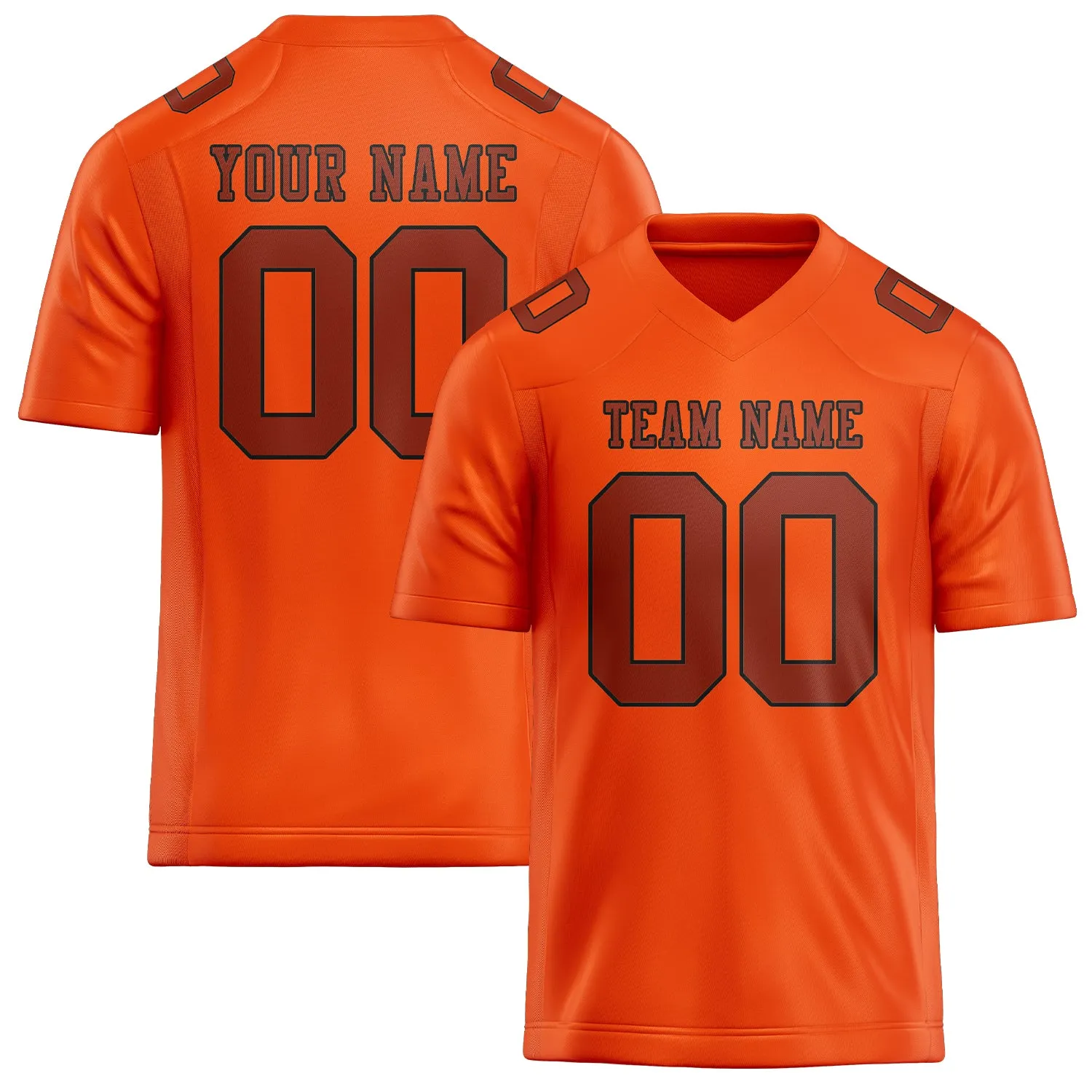 Custom Orange Red Coral Red Football Jersey sold by Tailorly