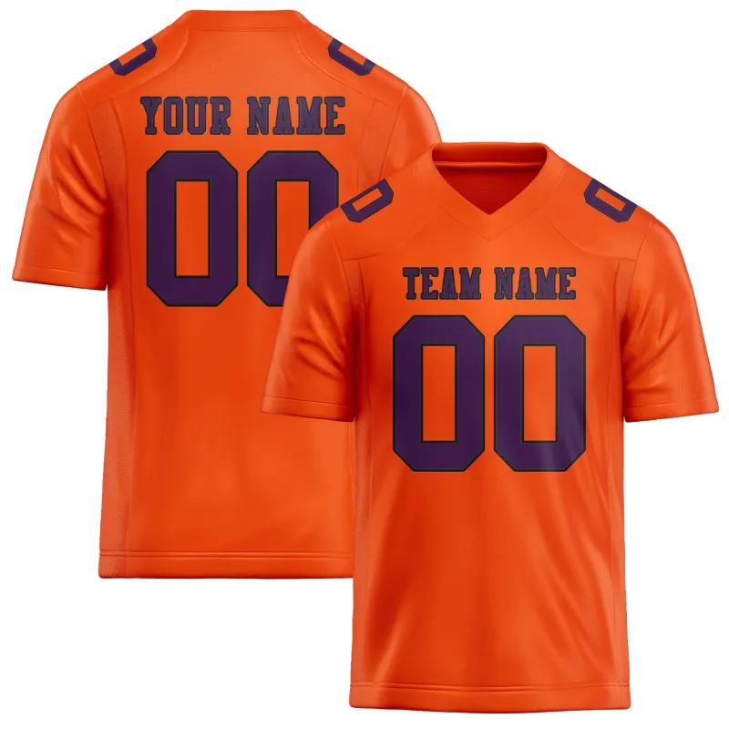 Custom Orange Red Purple Football Jersey made by Tailorly