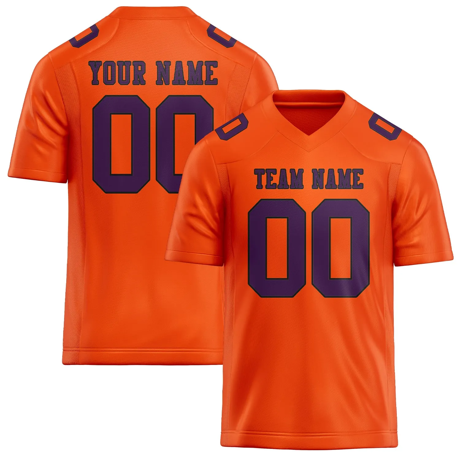 Custom Orange Red Purple Football Jersey sold by Tailorly