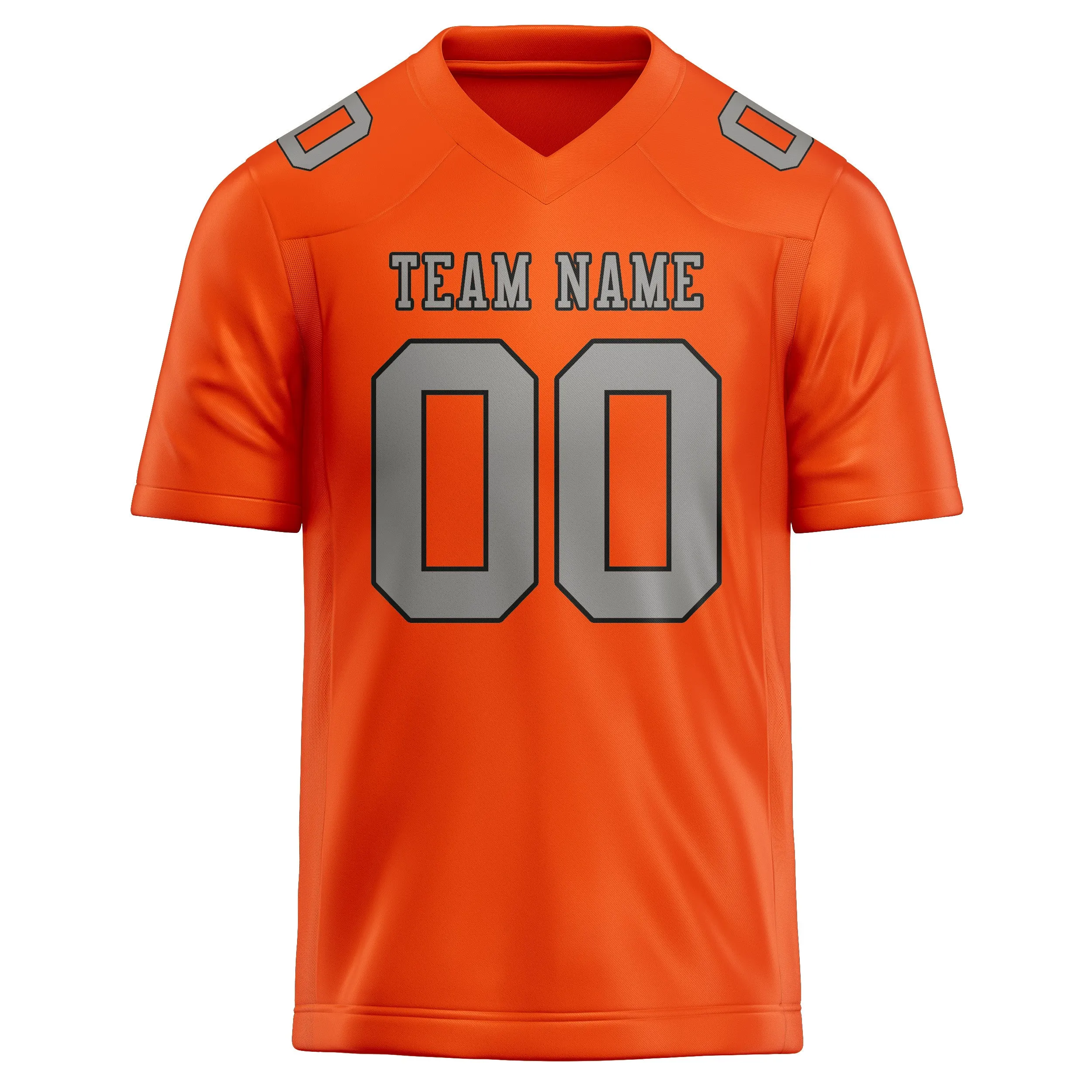 Custom Orange Red Gray Football Jersey sold by Tailorly product image thumbnail 2