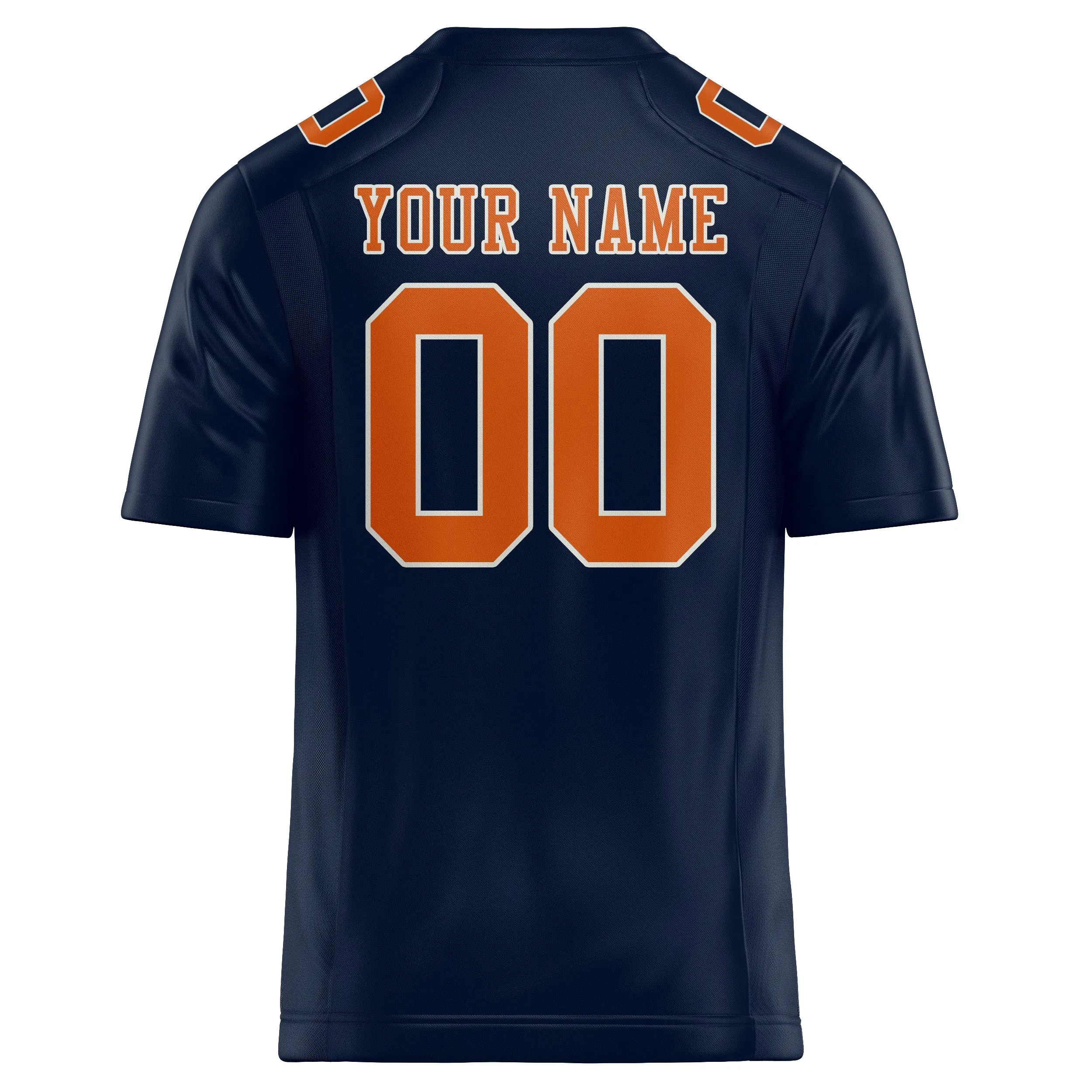 Custom Navy Orange Football Jersey sold by Tailorly product image thumbnail 3