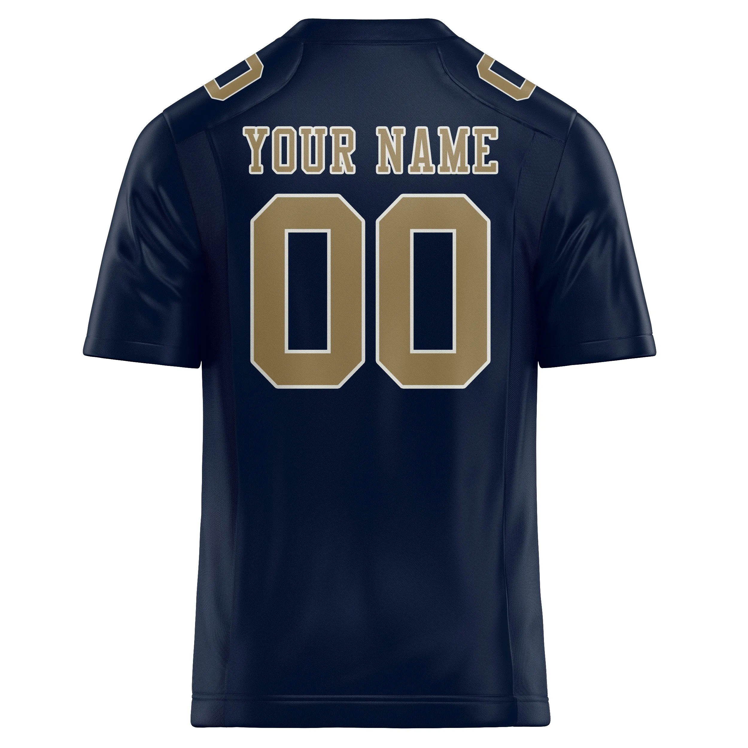 Custom Navy Light Khaki Football Jersey sold by Tailorly product image thumbnail 3