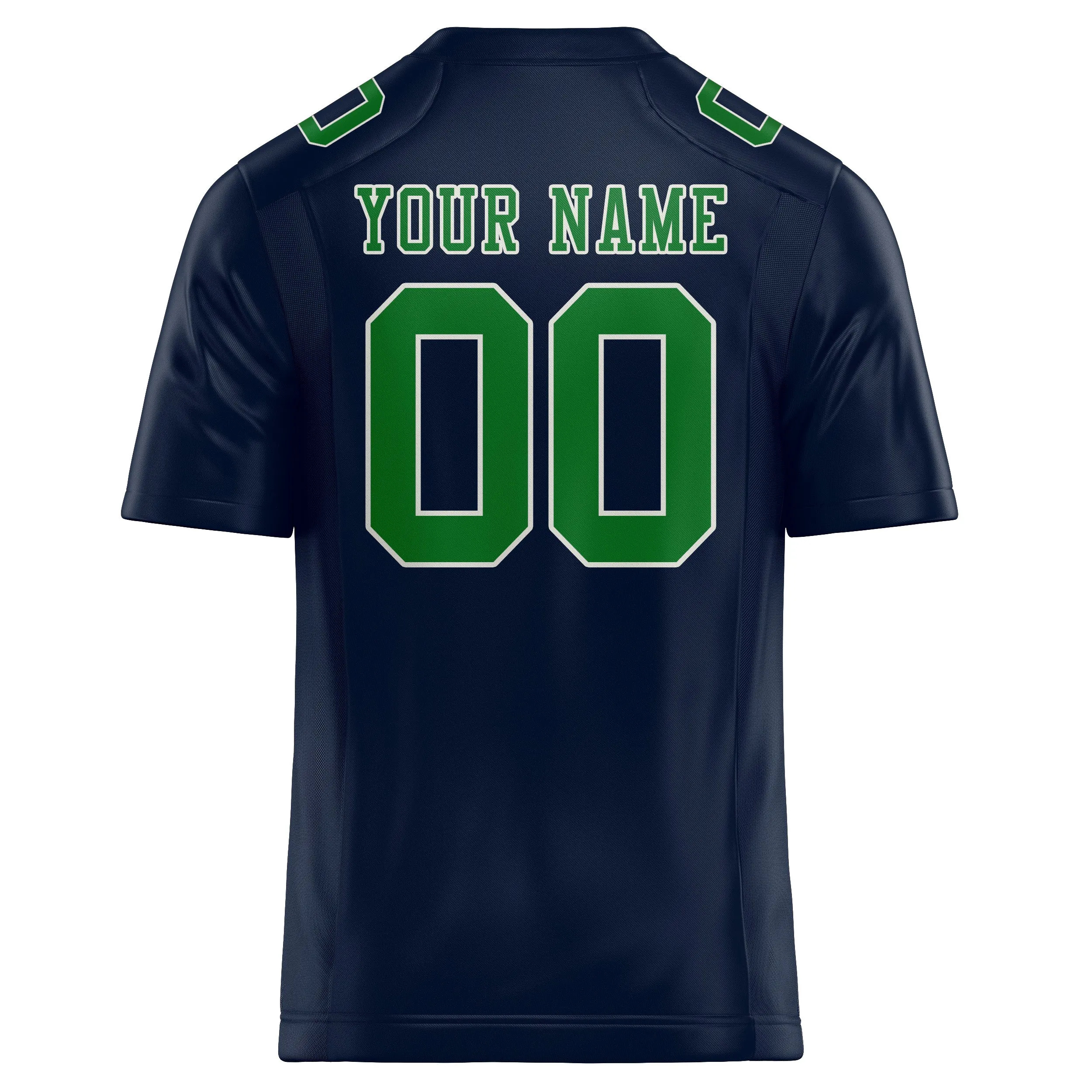 Custom Navy Emerald Green Football Jersey sold by Tailorly product image thumbnail 3