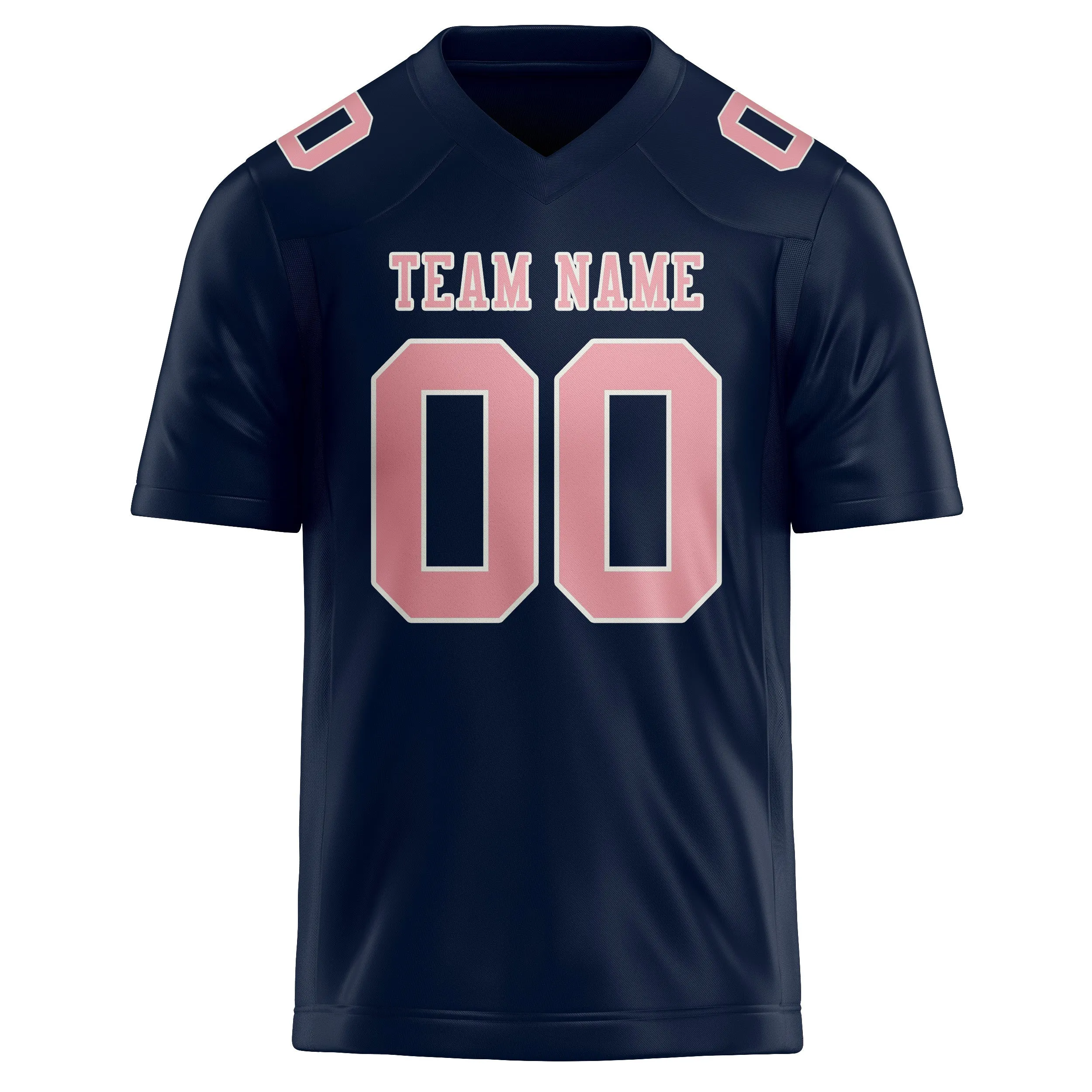 Custom Navy Light Pink Football Jersey sold by Tailorly product image thumbnail 2