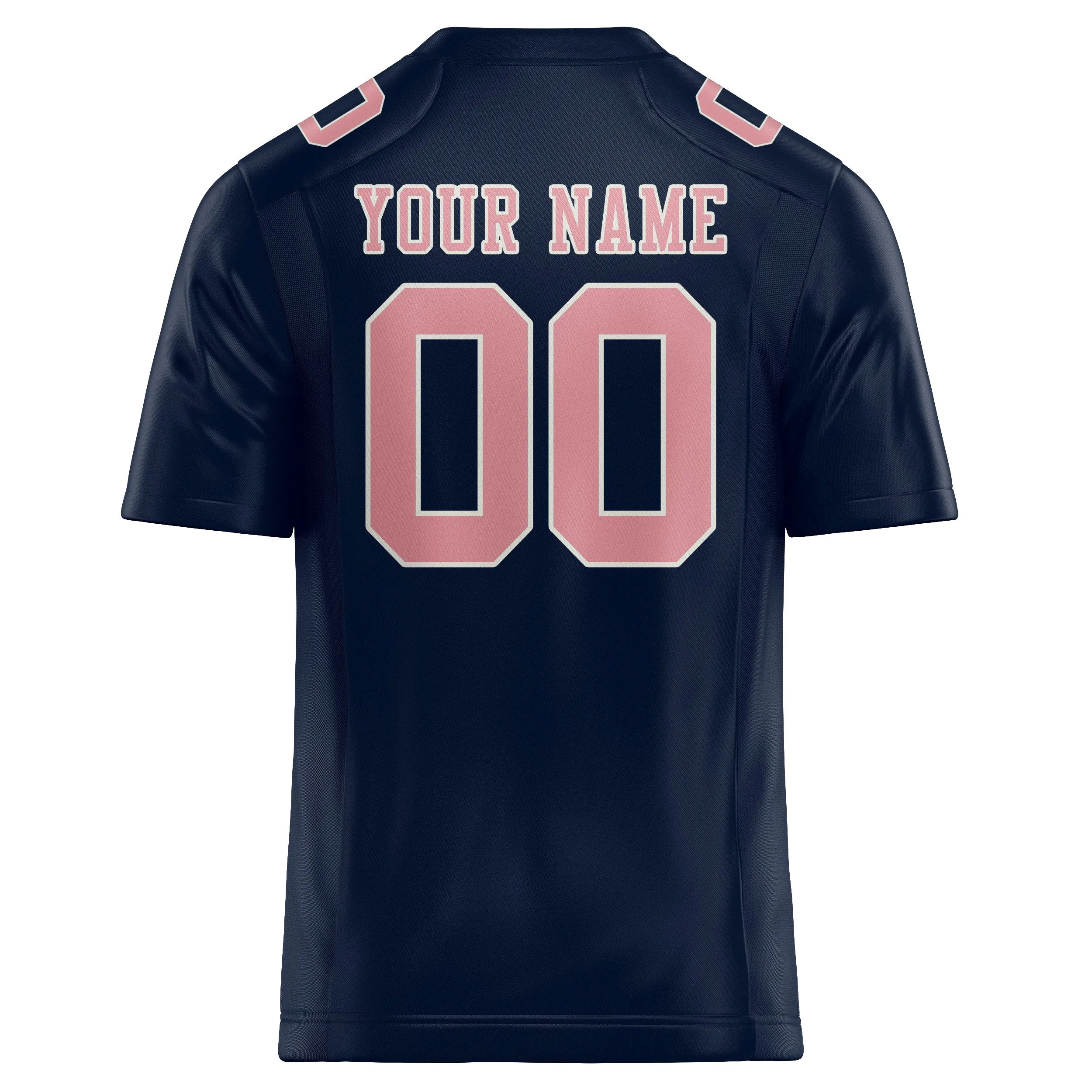 Custom Navy Light Pink Football Jersey sold by Tailorly product image thumbnail 3