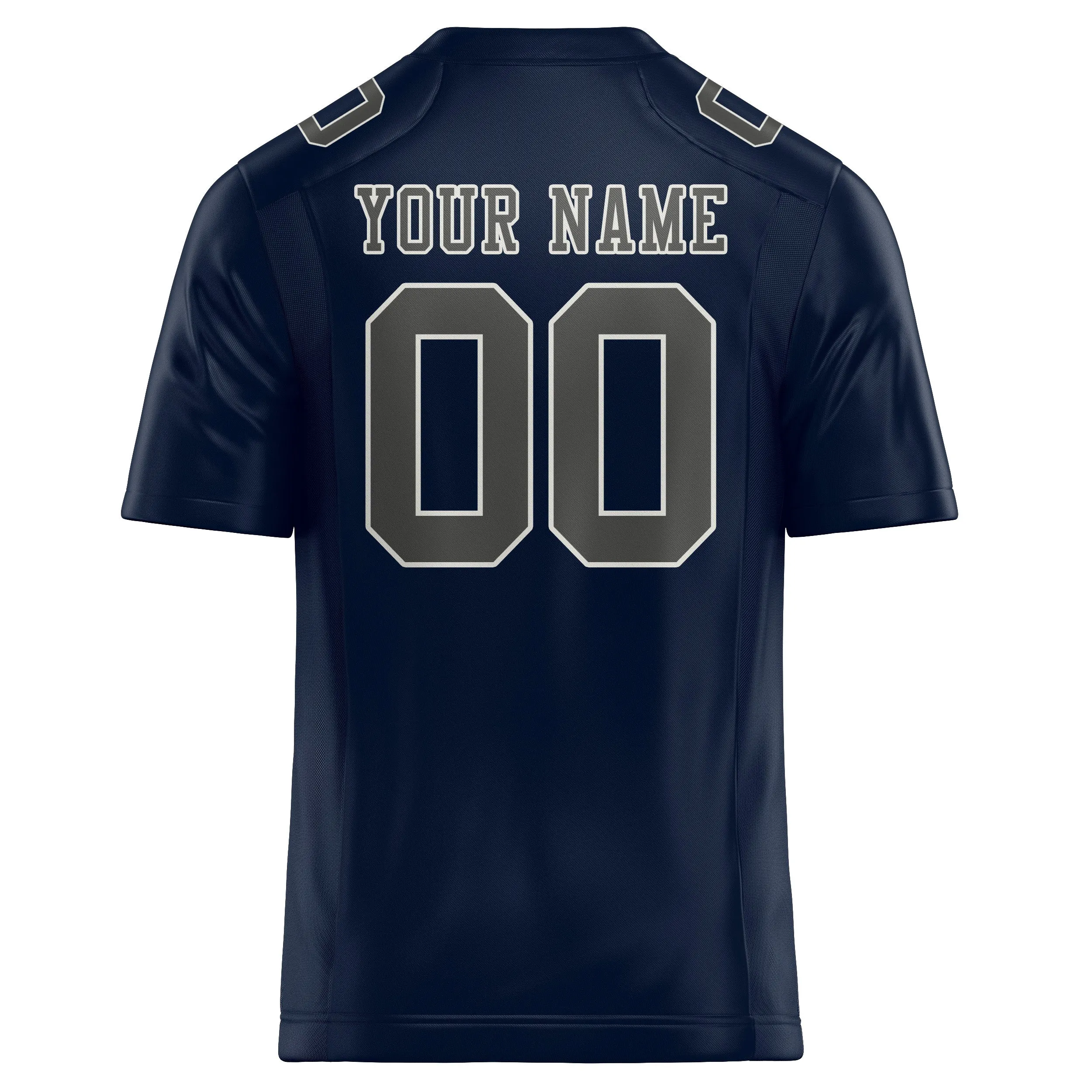 Custom Navy Dark Grey Football Jersey sold by Tailorly product image thumbnail 3