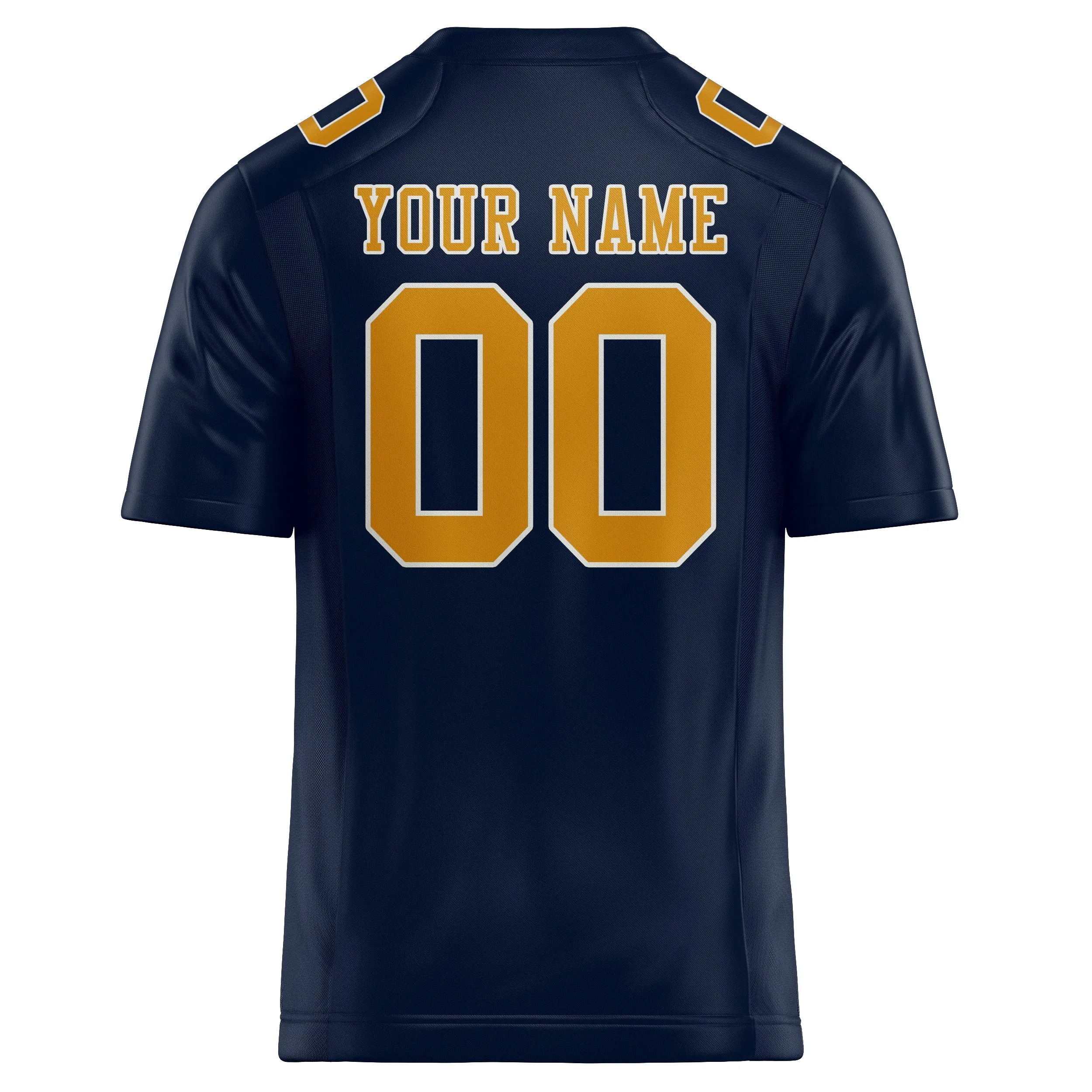 Custom Navy Yellow Football Jersey sold by Tailorly product image thumbnail 3