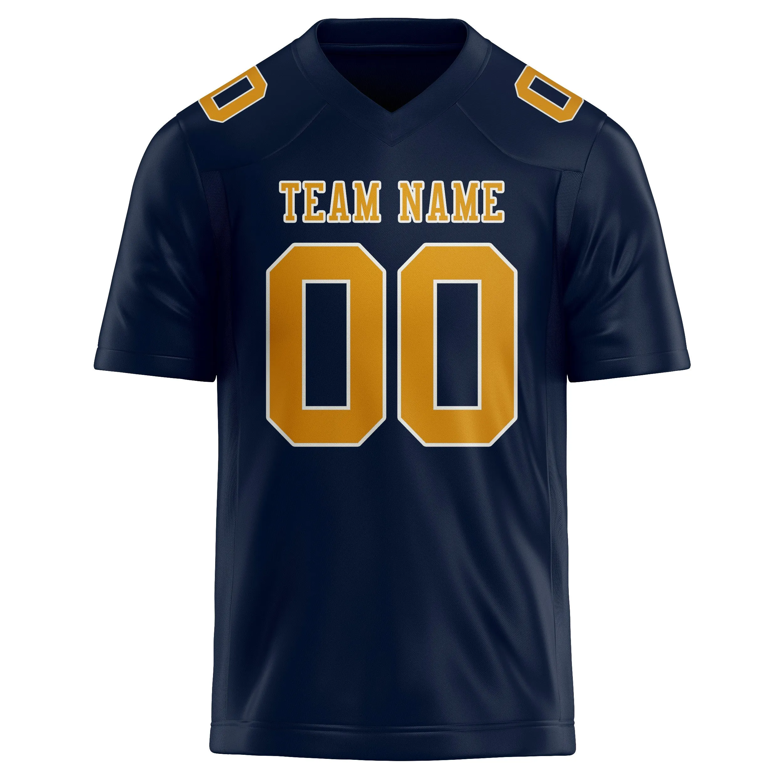 Custom Navy Yellow Football Jersey sold by Tailorly product image thumbnail 2