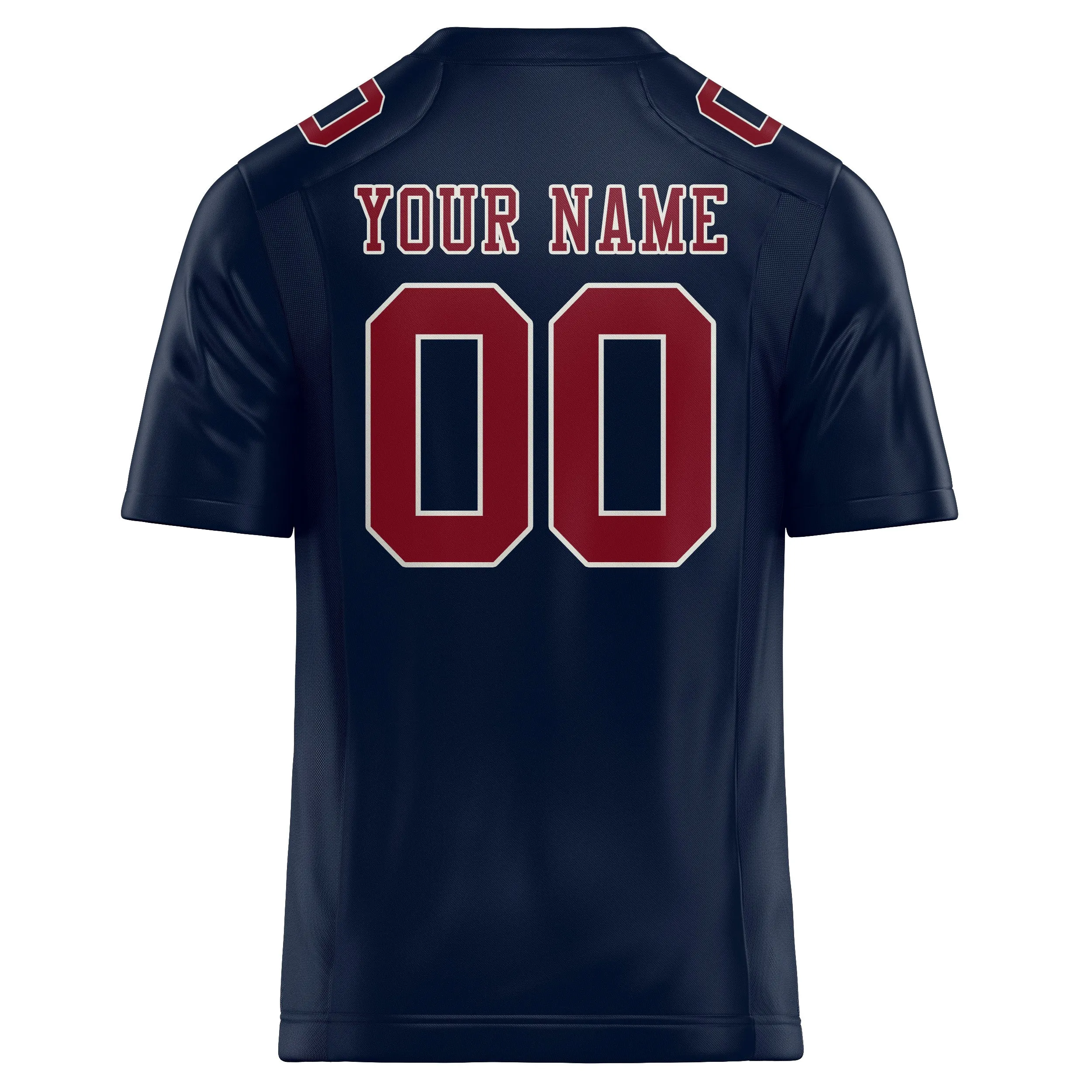 Custom Navy Crimson Red Football Jersey sold by Tailorly product image thumbnail 3