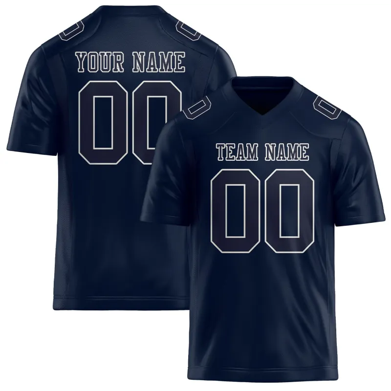 Custom Navy Navy Football Jersey made by Tailorly