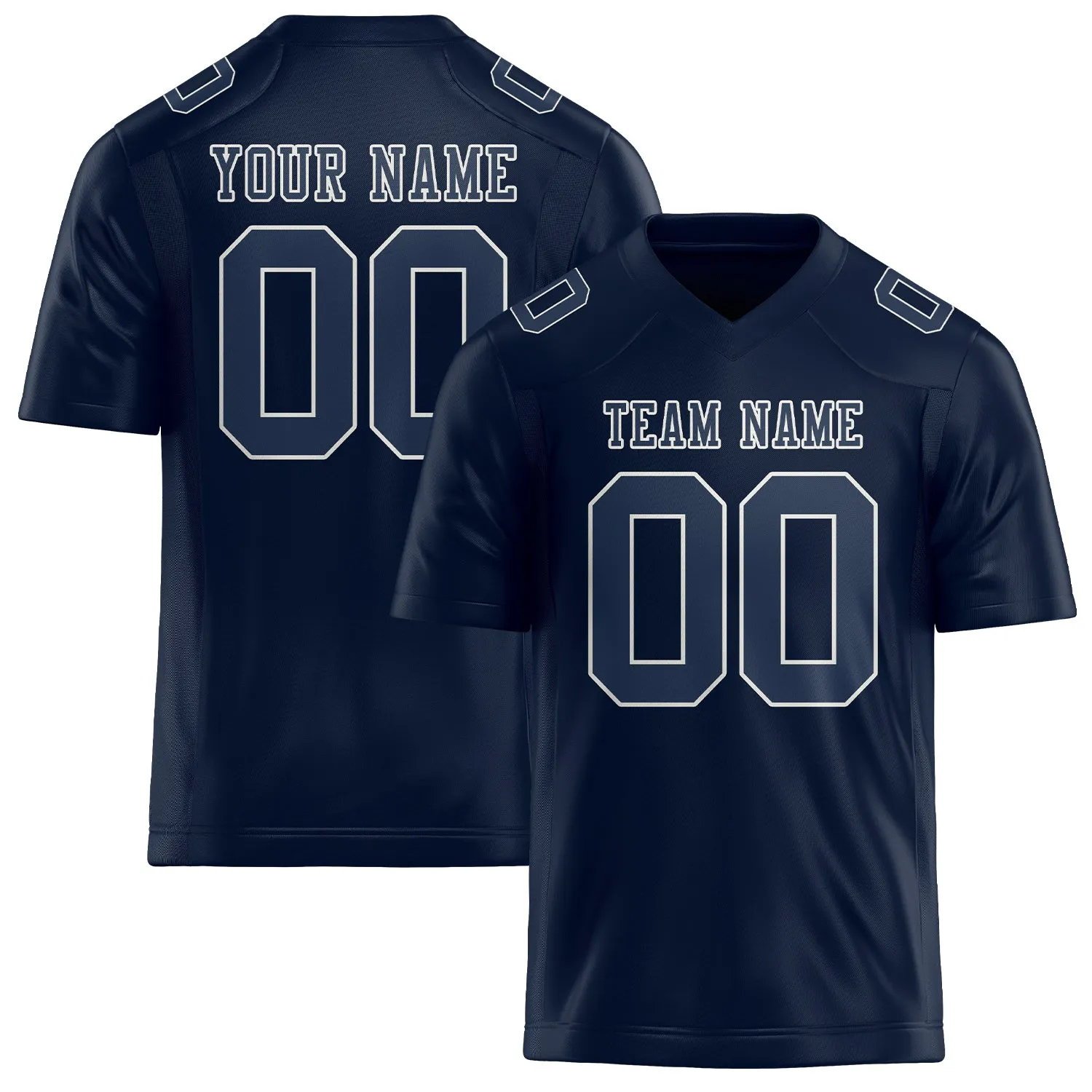 Custom Navy Blue Football Jersey sold by Tailorly