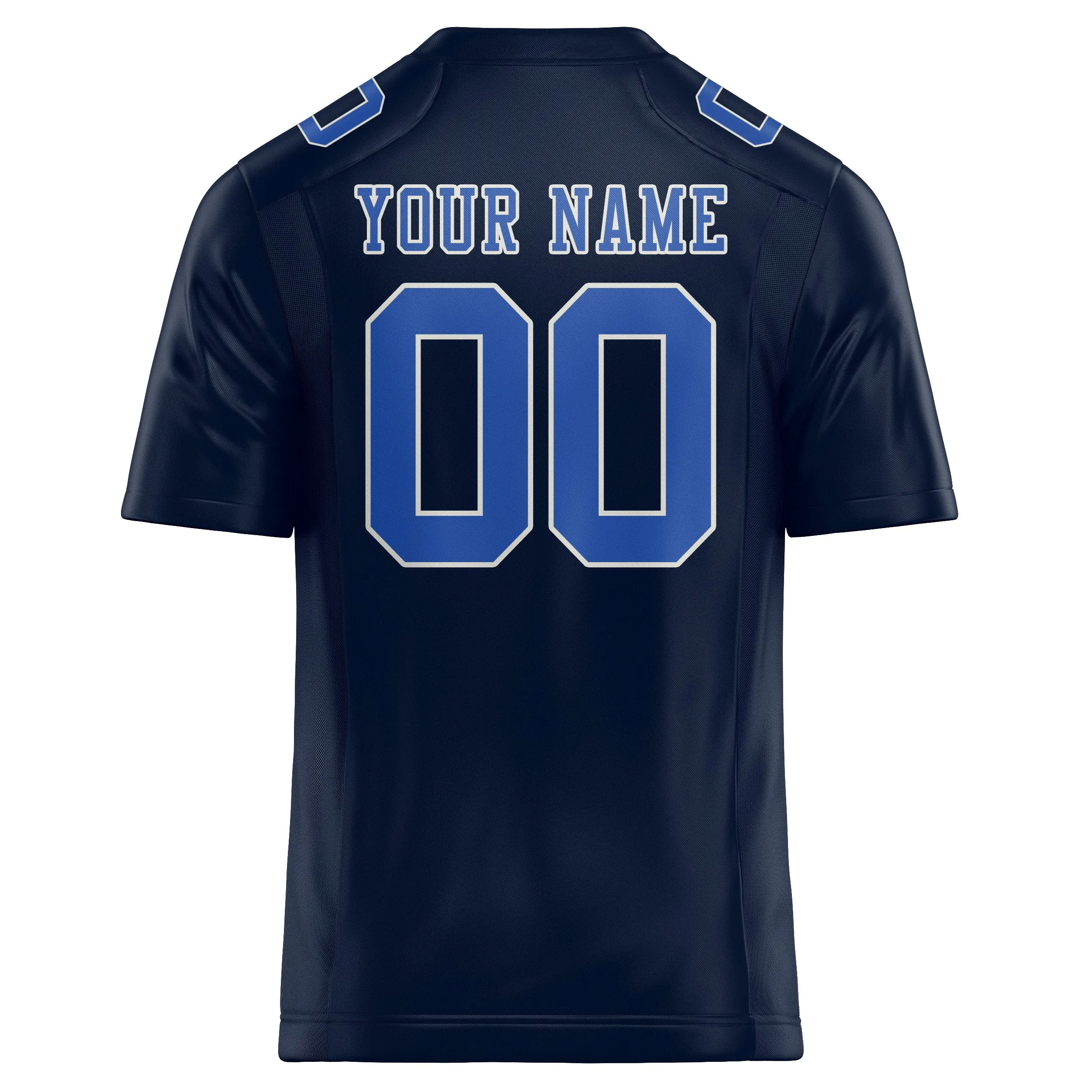 Custom Navy Sky Blue Football Jersey sold by Tailorly product image thumbnail 3