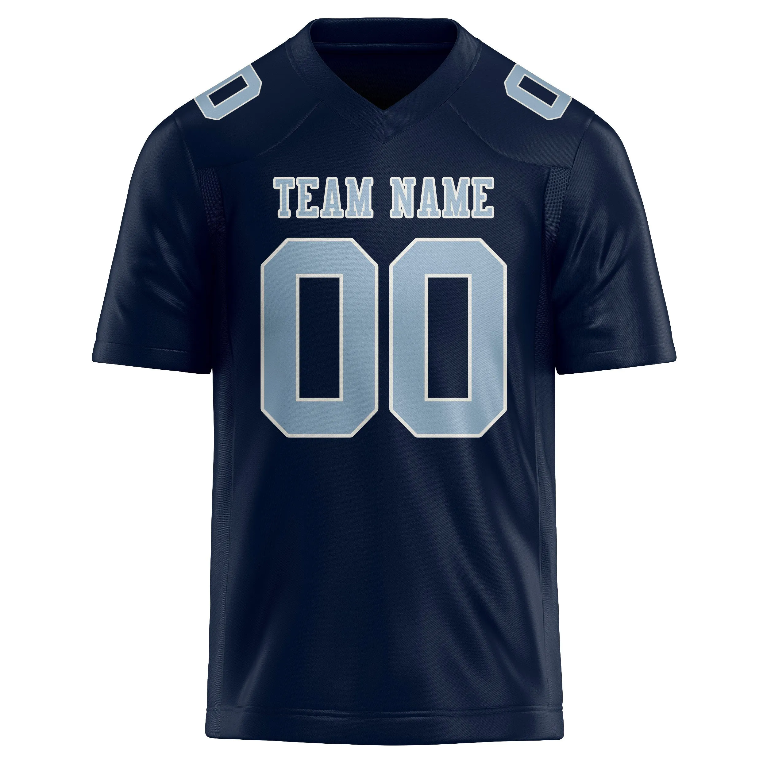 Custom Navy Light Blue Football Jersey sold by Tailorly product image thumbnail 2