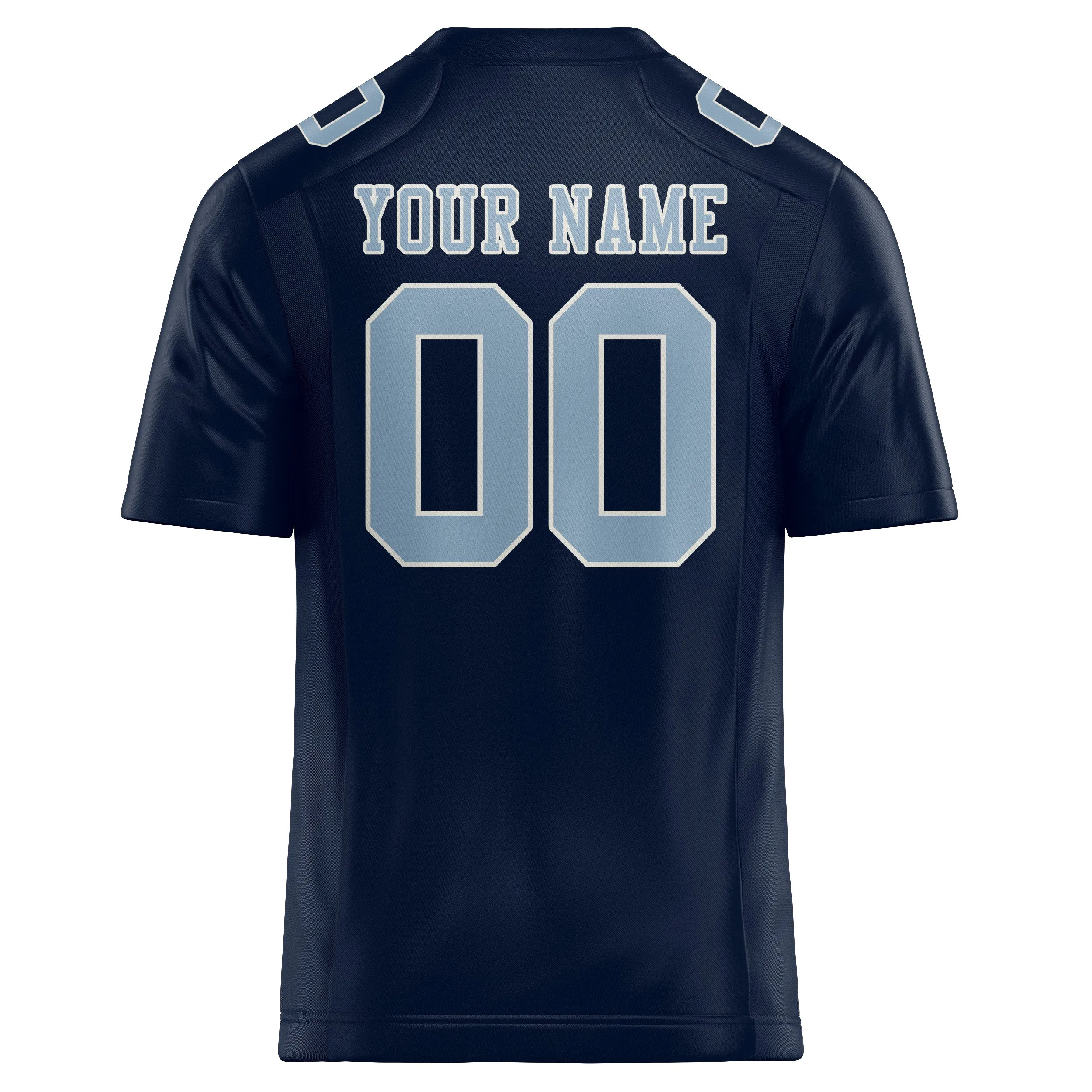 Custom Navy Light Blue Football Jersey sold by Tailorly product image thumbnail 3