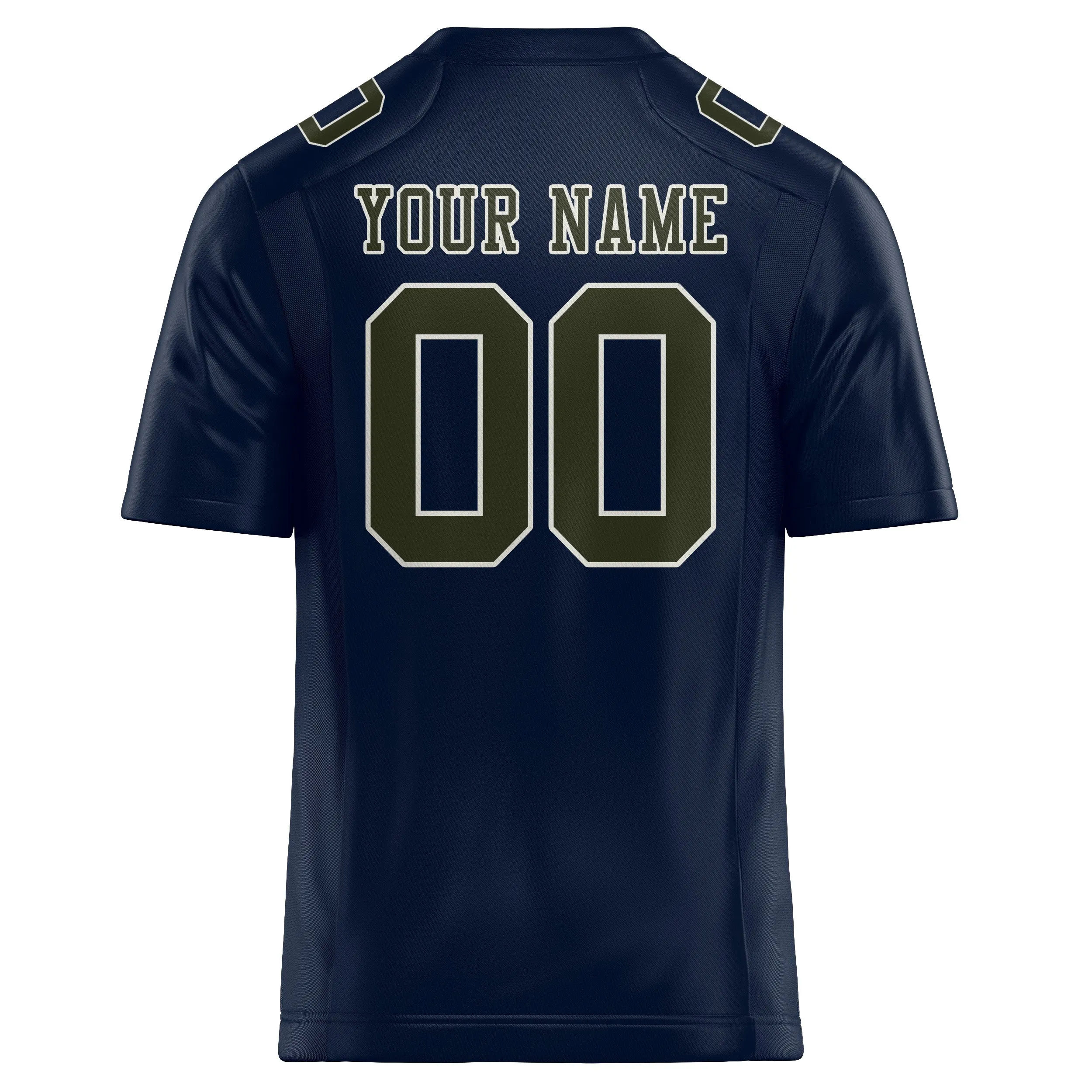 Custom Navy Olive Football Jersey sold by Tailorly product image thumbnail 3