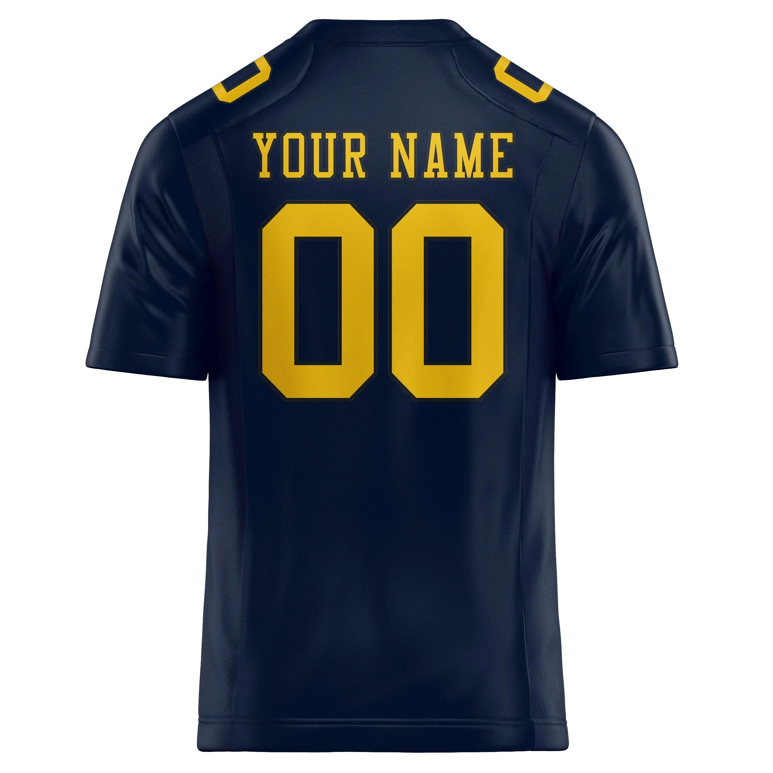 Custom Navy Gold Football Jersey sold by Tailorly product image thumbnail 3