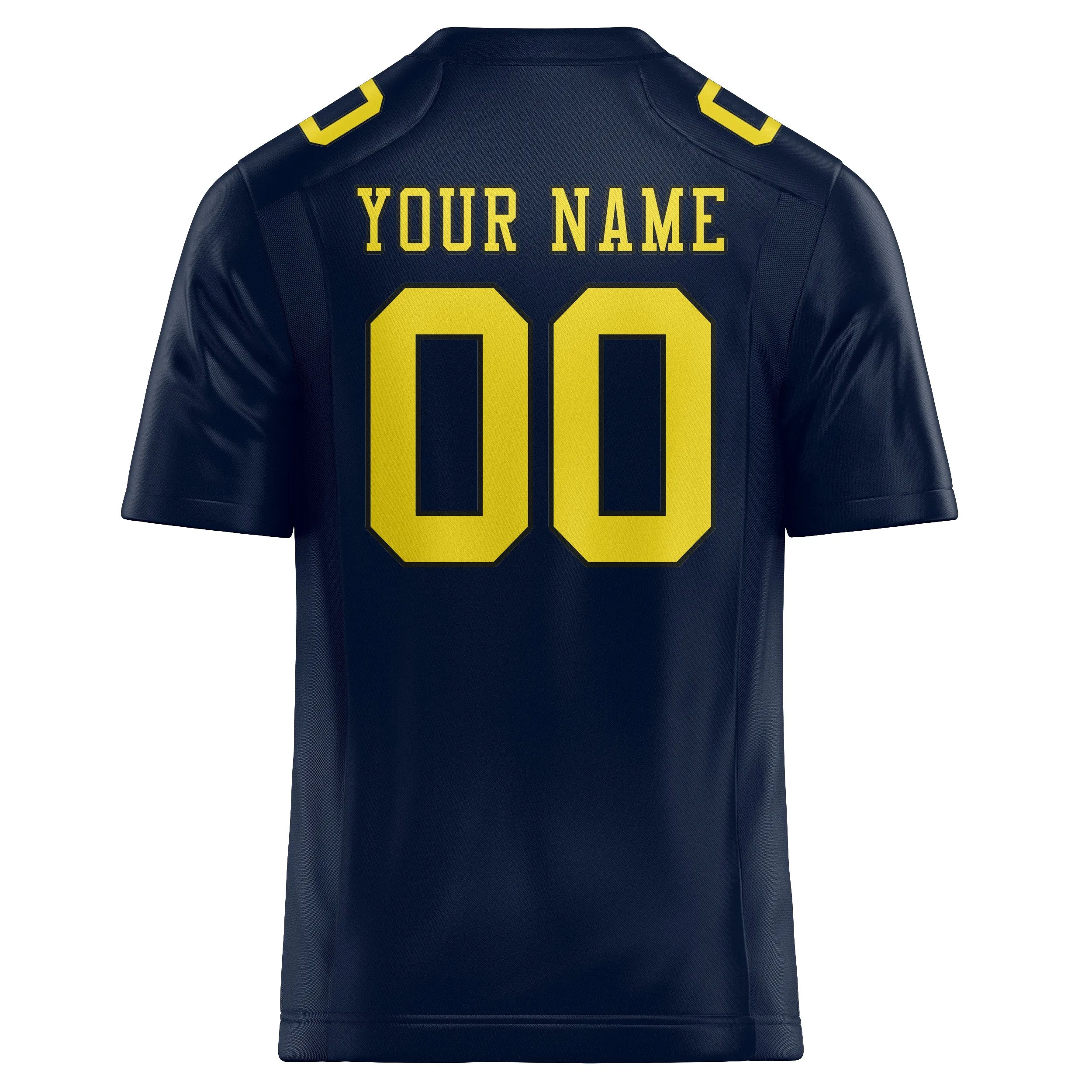 Custom Navy Light Yellow Football Jersey sold by Tailorly product image thumbnail 3