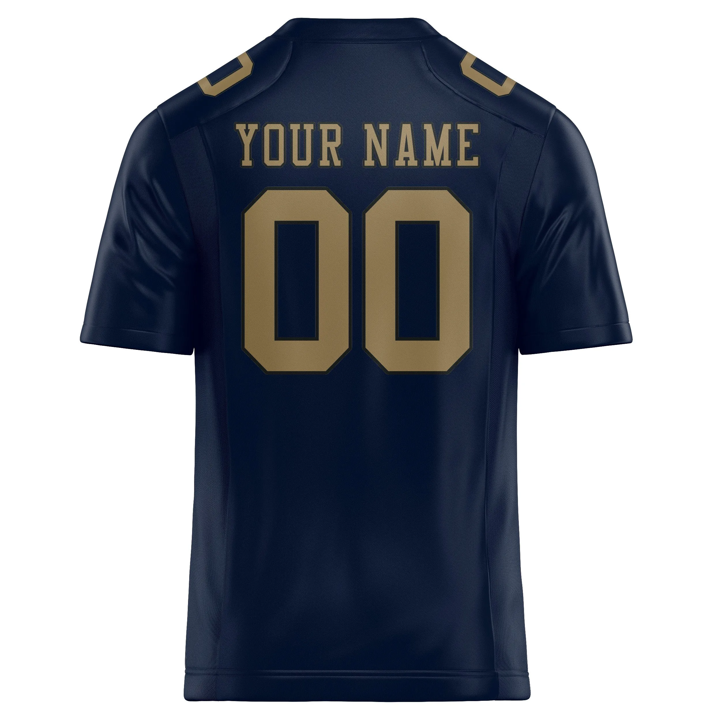 Custom Navy Light Khaki Football Jersey sold by Tailorly product image thumbnail 3