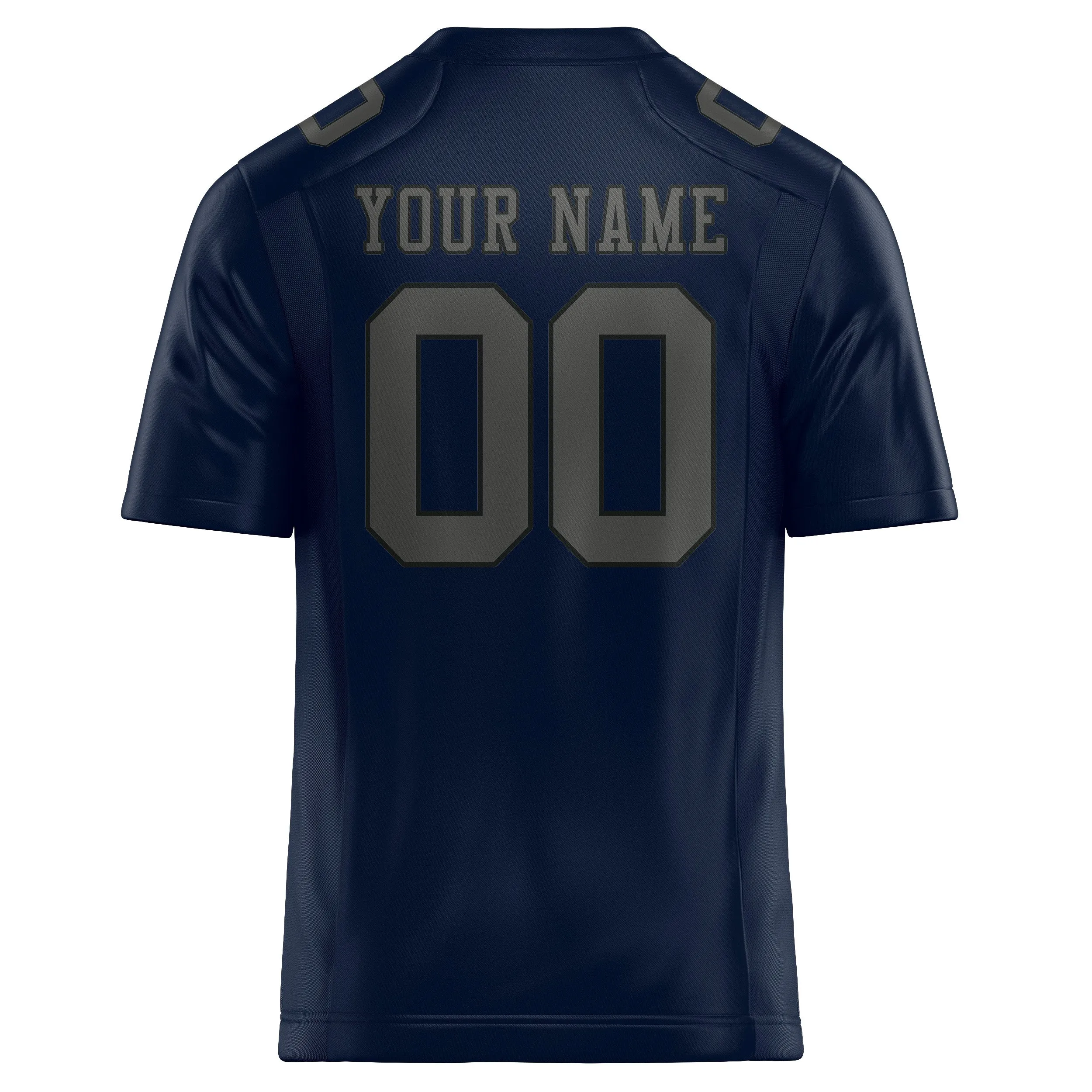 Custom Navy Dark Grey Football Jersey sold by Tailorly product image thumbnail 3