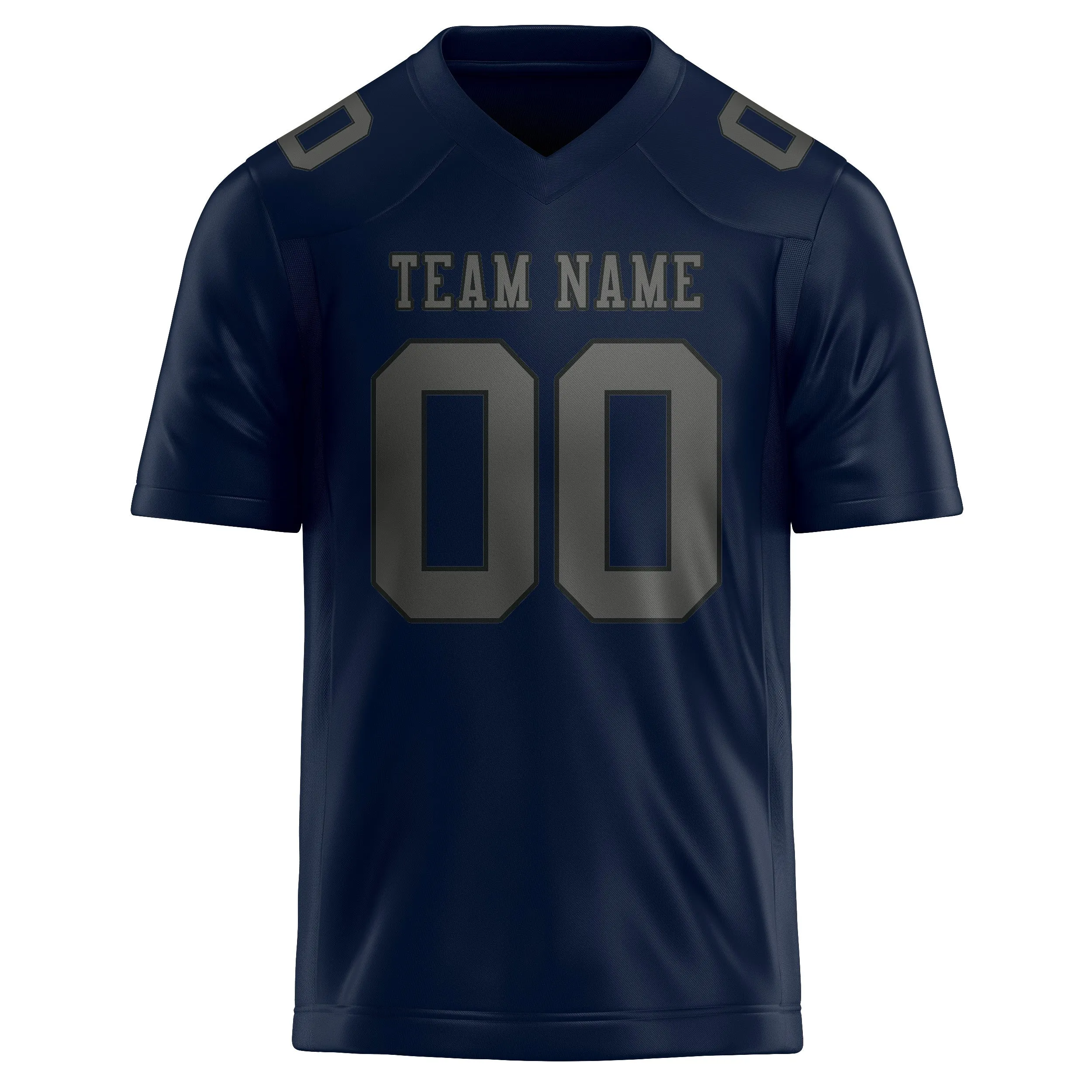 Custom Navy Dark Grey Football Jersey sold by Tailorly product image thumbnail 2