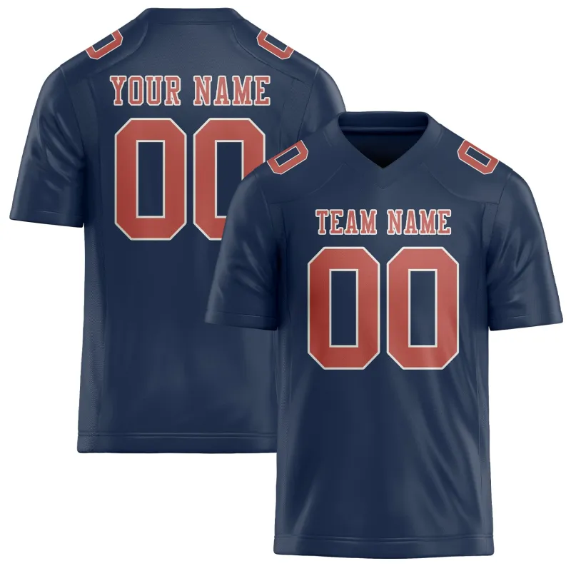 Custom Blue Copper Rose Football Jersey made by Tailorly