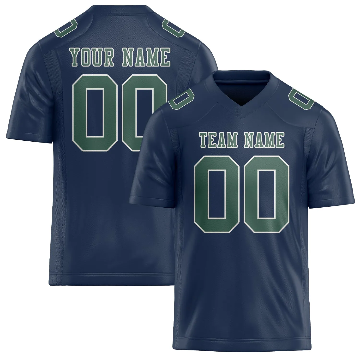 Custom Blue Blue Green Football Jersey sold by Tailorly