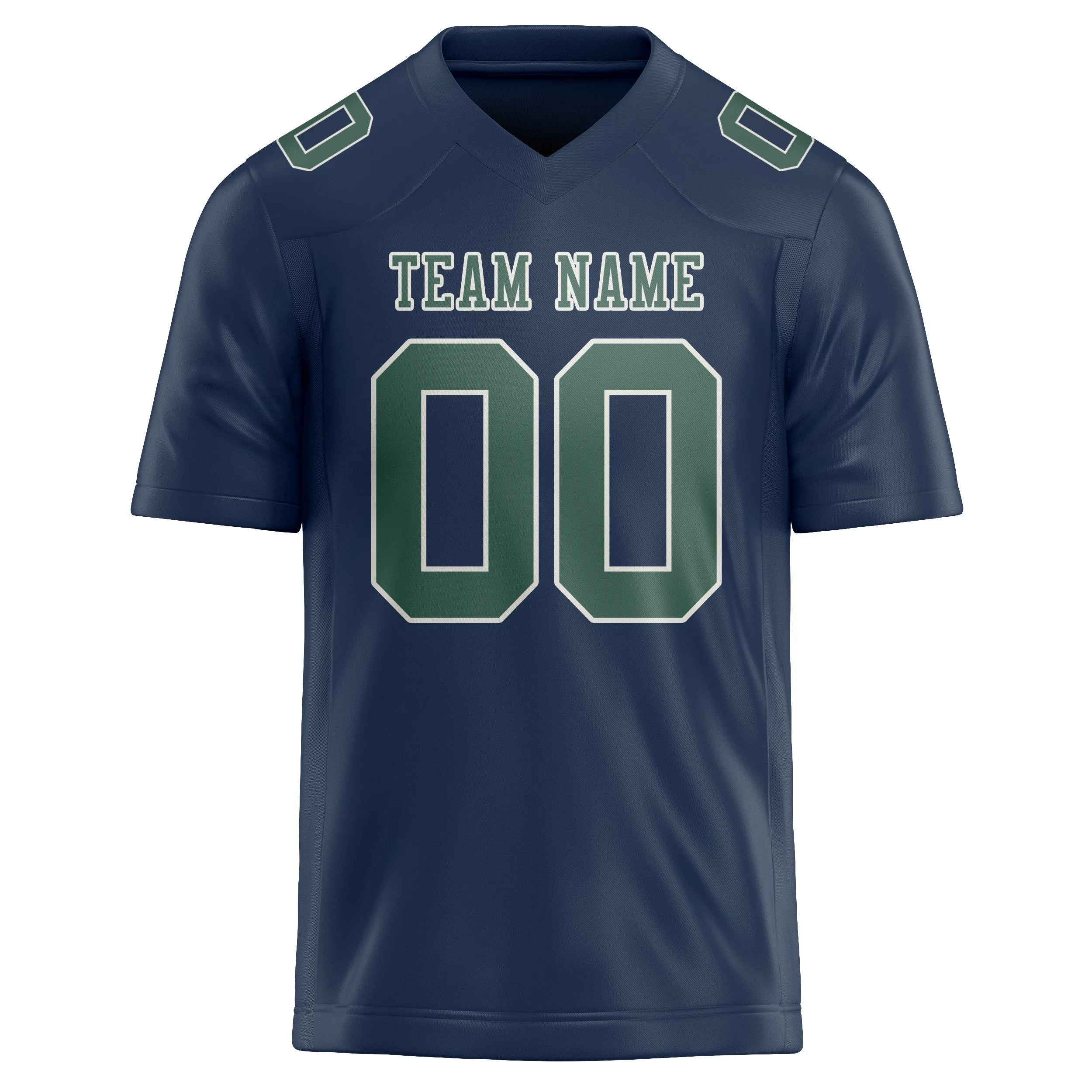 Custom Blue Blue Green Football Jersey sold by Tailorly product image thumbnail 2