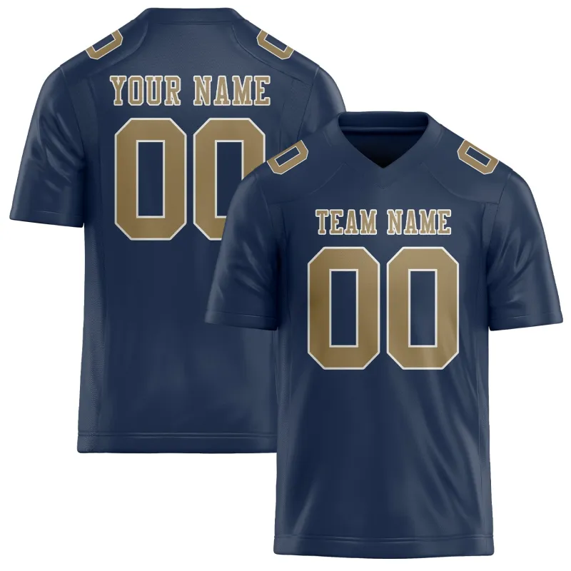 Custom Blue Light Khaki Football Jersey made by Tailorly
