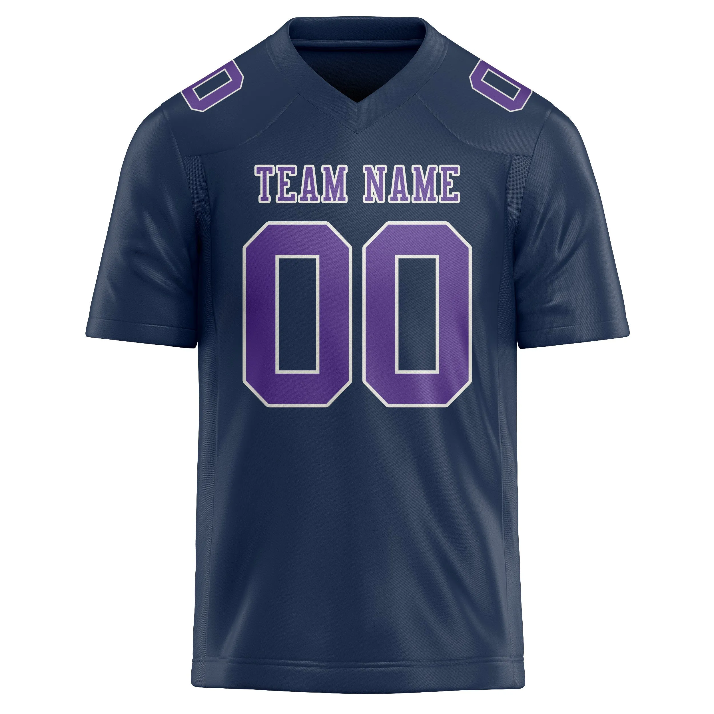 Custom Blue Light Purple Football Jersey sold by Tailorly product image thumbnail 2