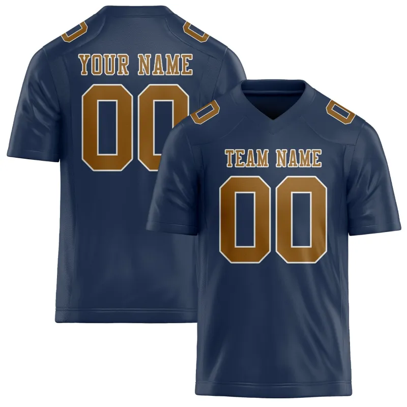 Custom Blue Khaki Football Jersey made by Tailorly