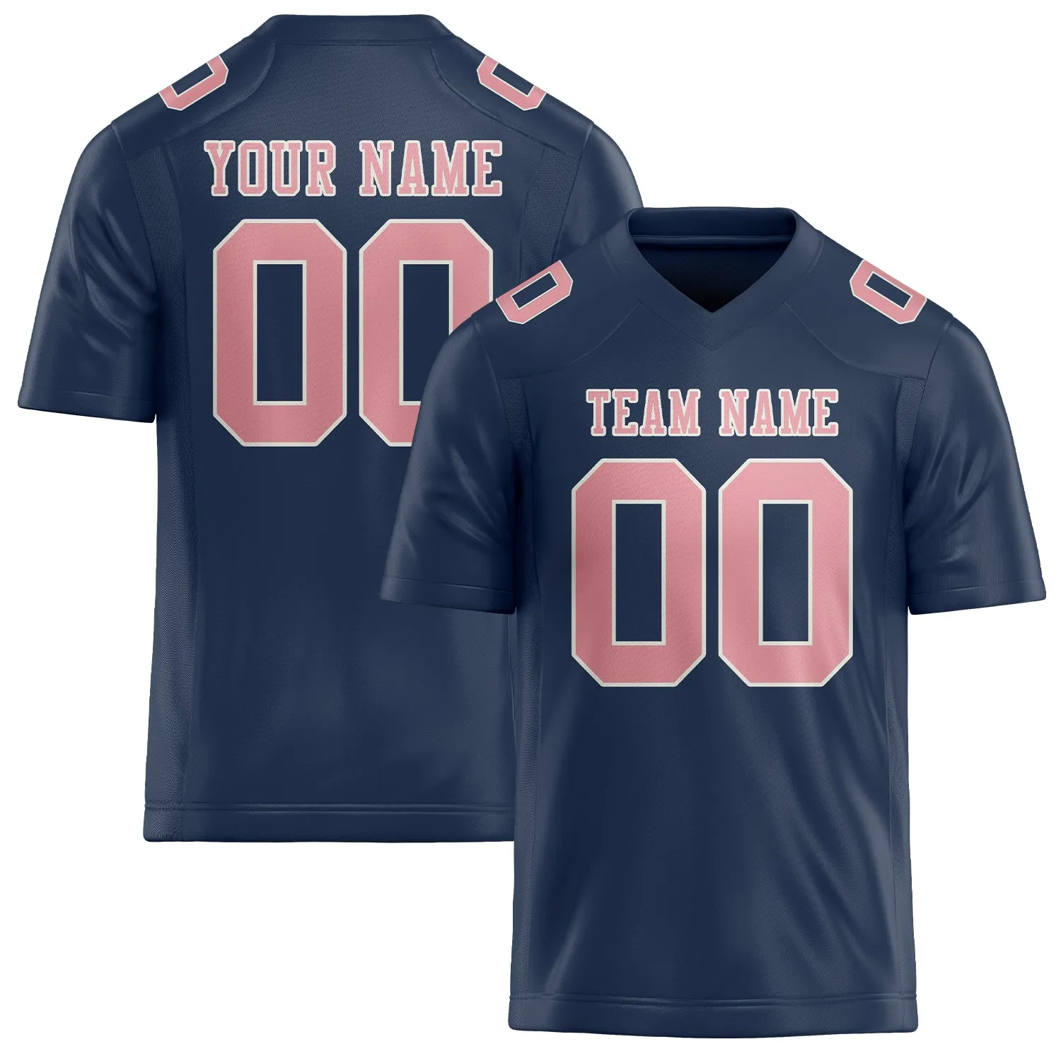 Custom Blue Light Pink Football Jersey sold by Tailorly