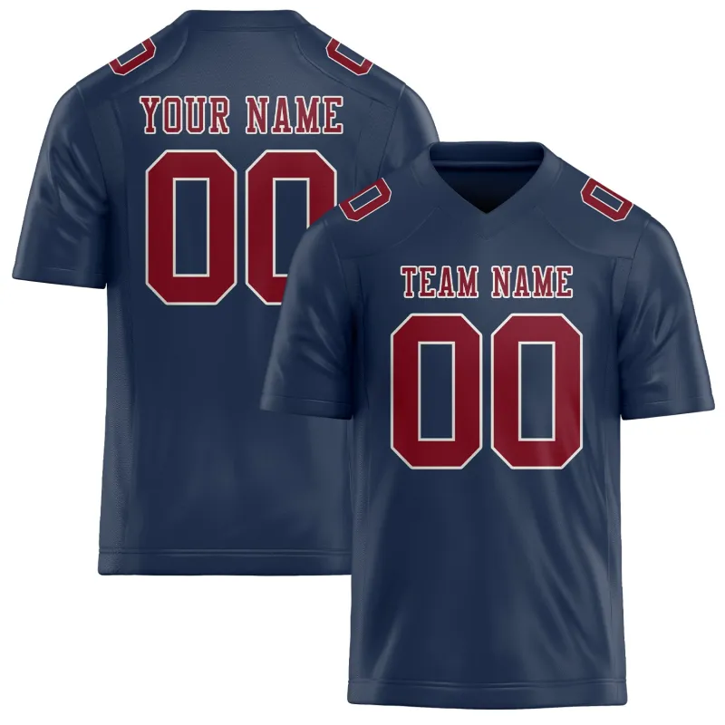 Custom Blue Crimson Red Football Jersey made by Tailorly