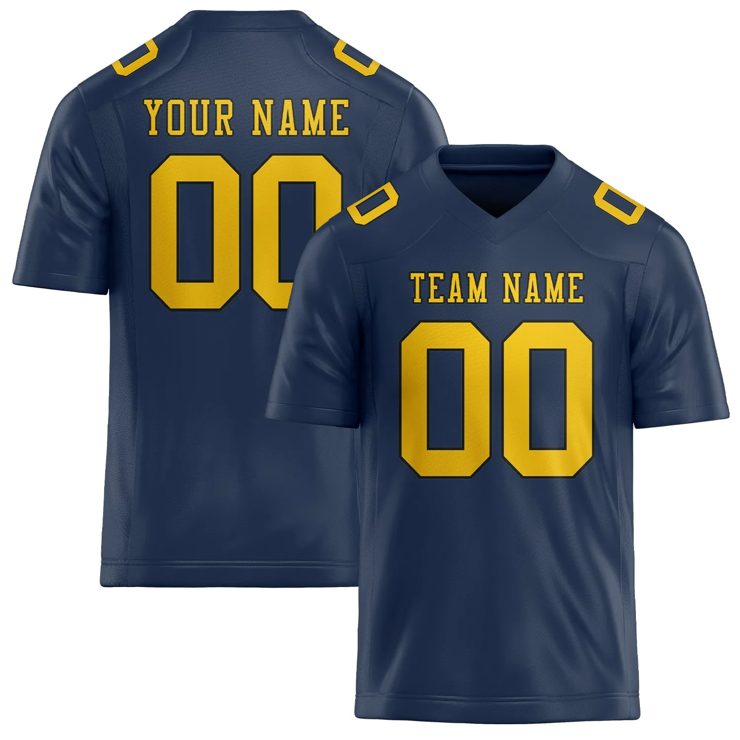 Custom Blue Gold Football Jersey sold by Tailorly