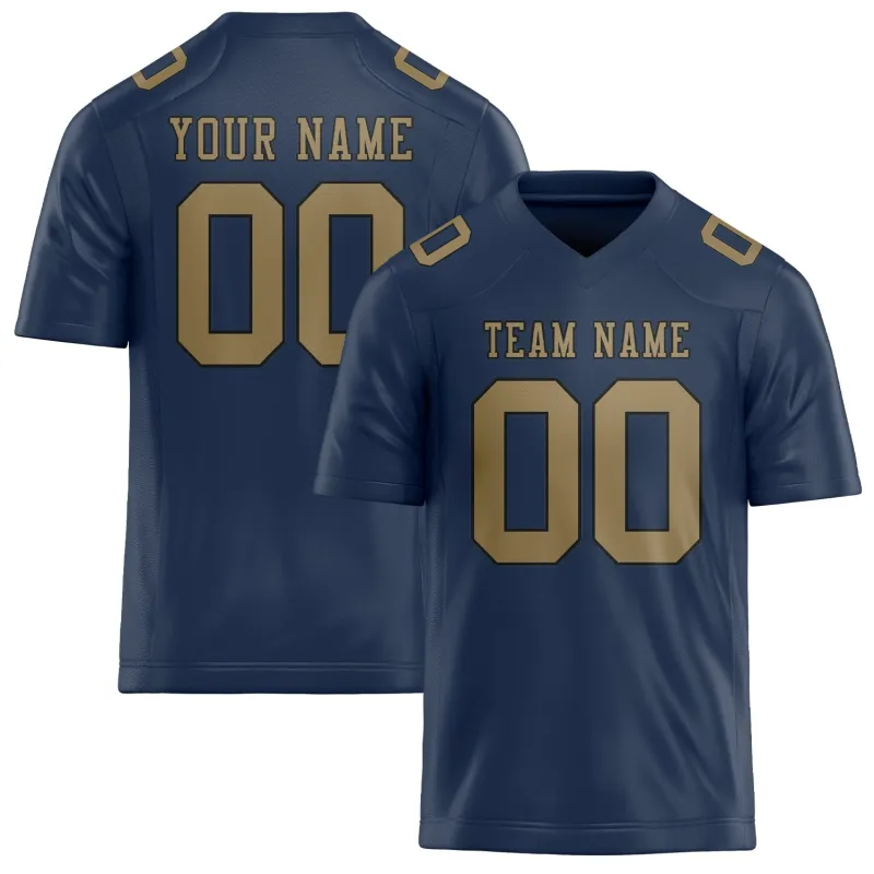 Custom Blue Light Khaki Football Jersey made by Tailorly