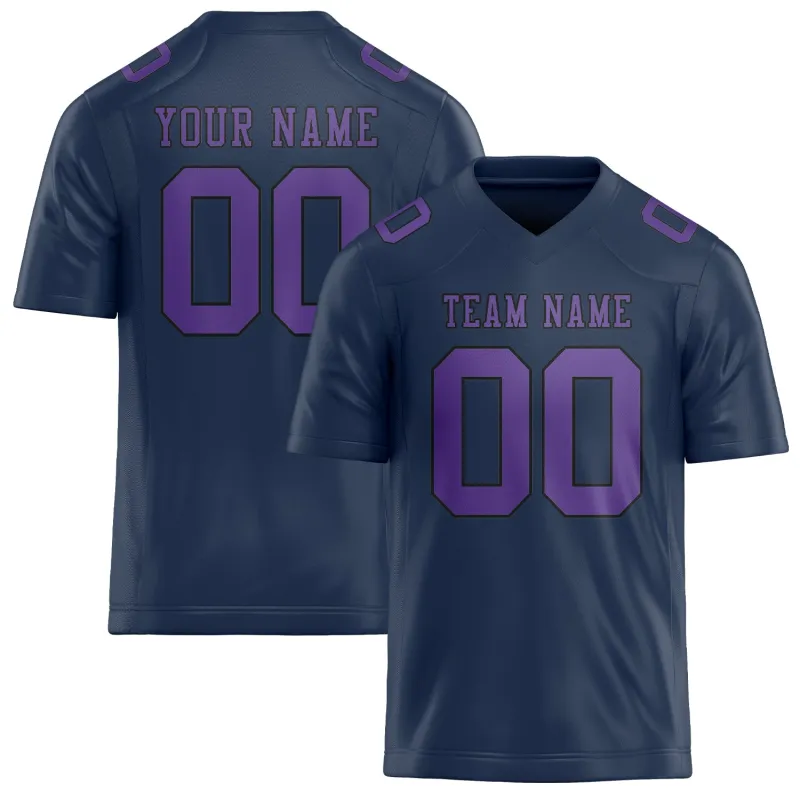Custom Blue Light Purple Football Jersey made by Tailorly