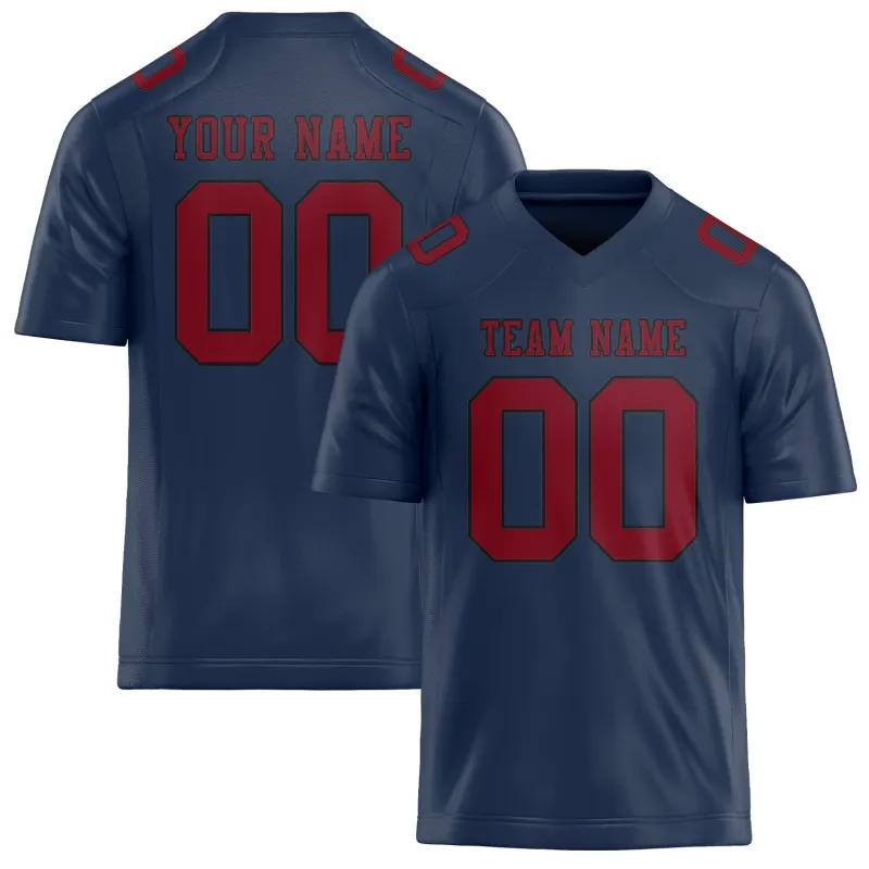 Custom Blue Crimson Red Football Jersey made by Tailorly