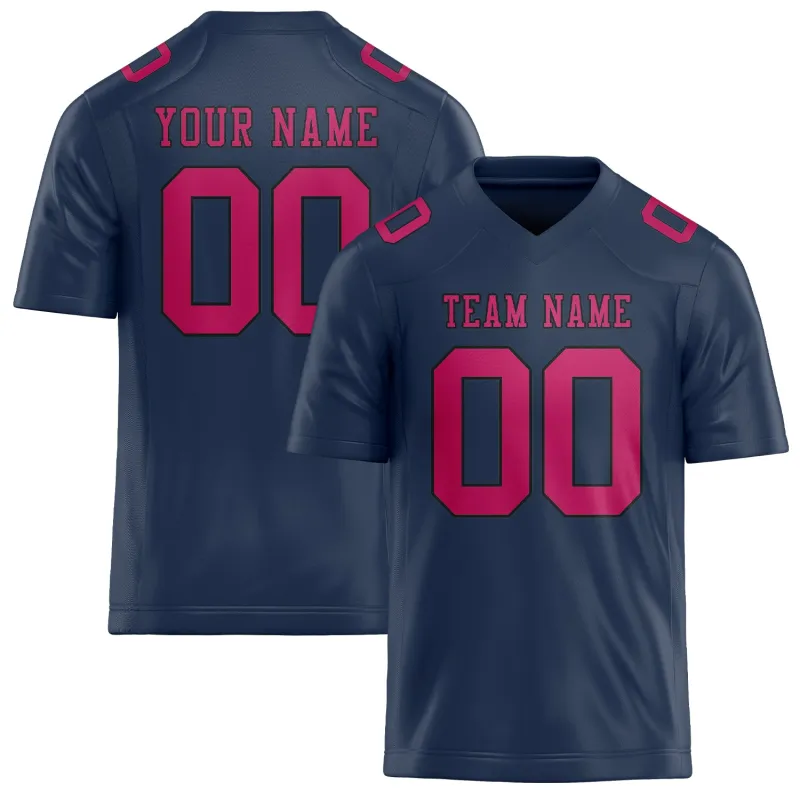 Custom Blue Pink Football Jersey made by Tailorly