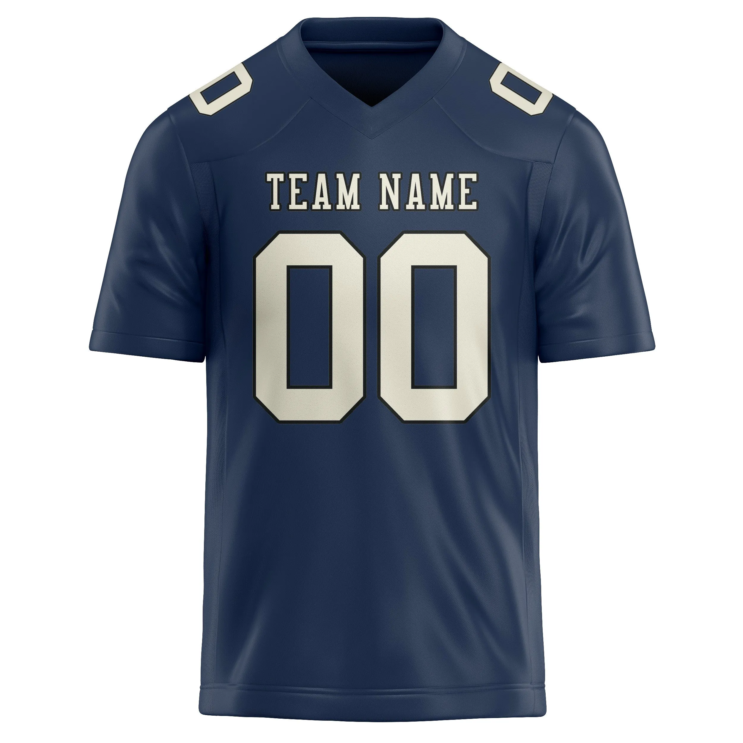 Custom Blue Cream Football Jersey sold by Tailorly product image thumbnail 2