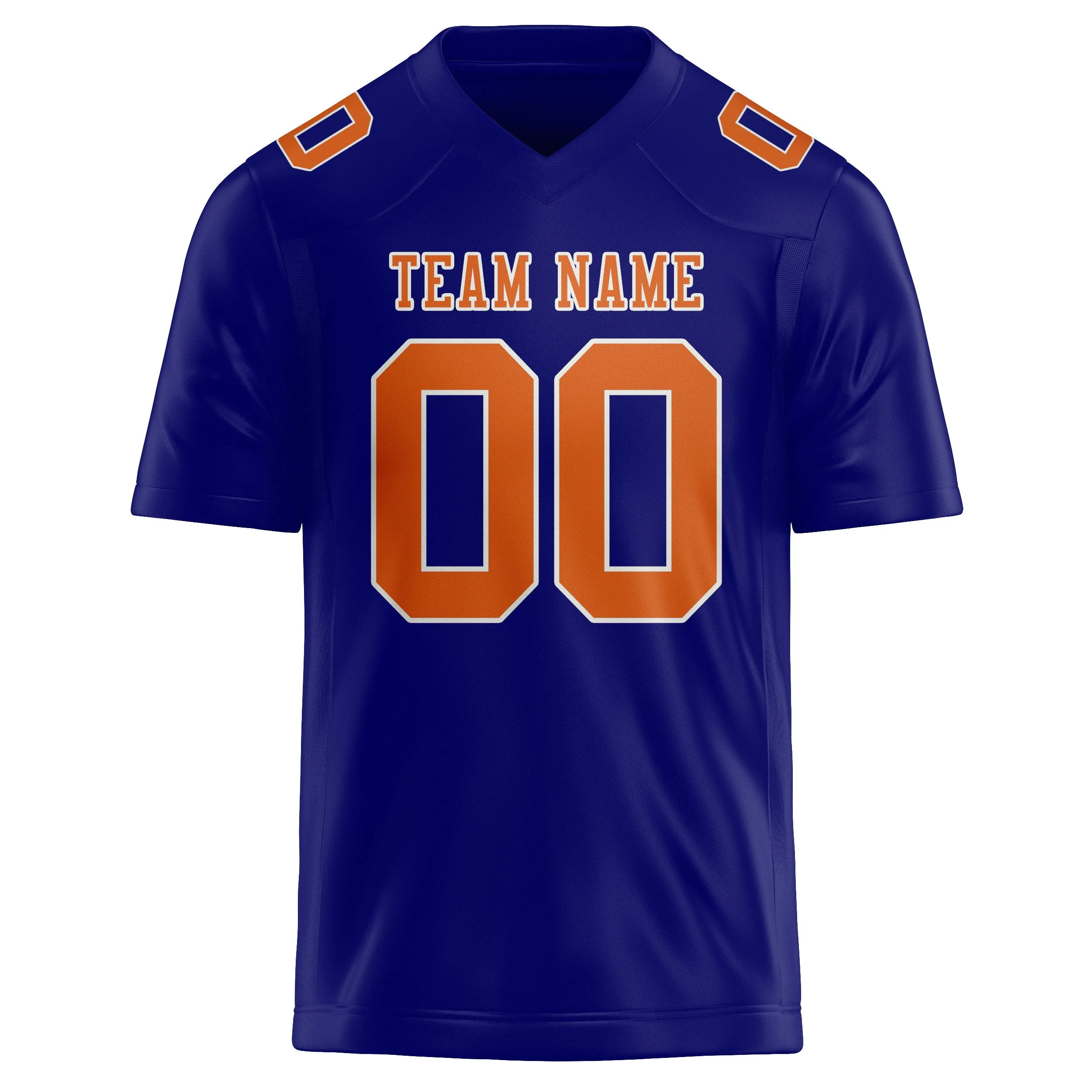 Custom Sky Blue Orange Football Jersey sold by Tailorly product image thumbnail 2