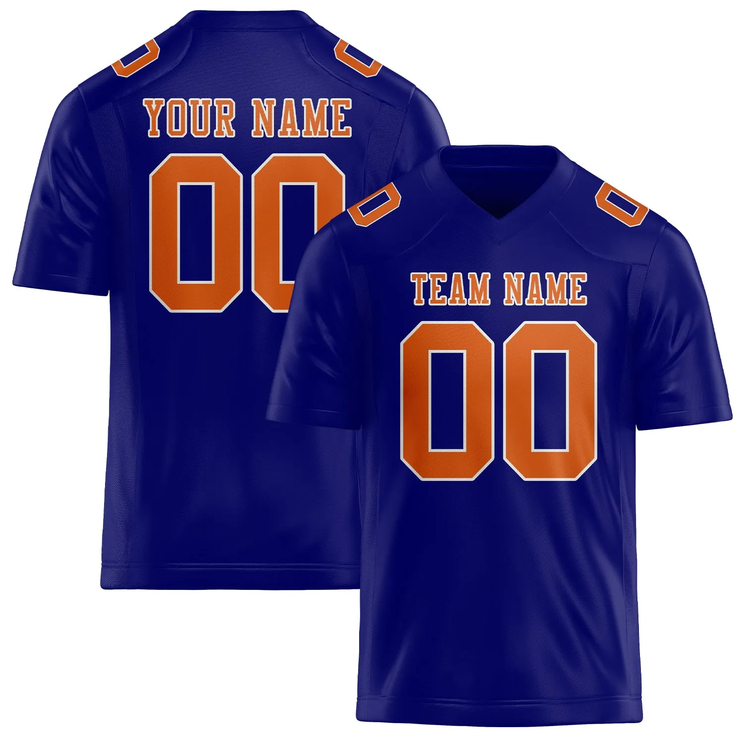 Custom Sky Blue Orange Football Jersey sold by Tailorly