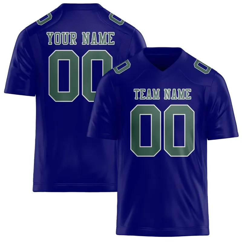Custom Sky Blue Blue Green Football Jersey made by Tailorly