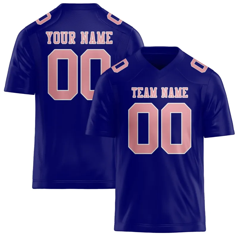Custom Sky Blue Light Pink Football Jersey made by Tailorly