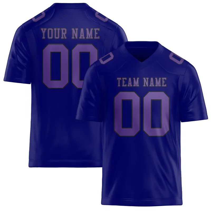Custom Sky Blue Light Purple Football Jersey made by Tailorly