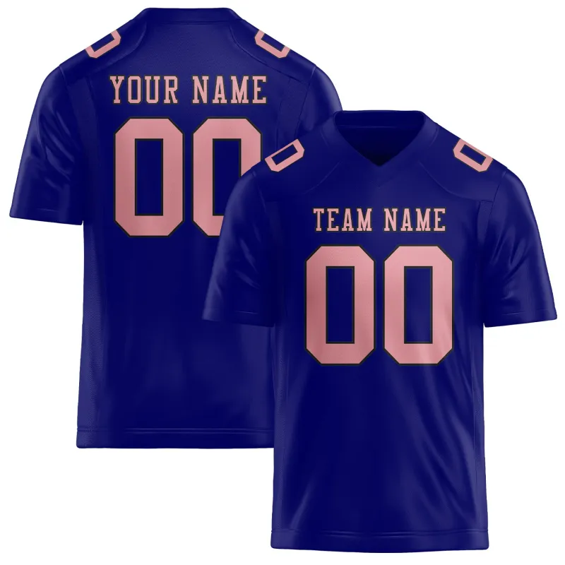 Custom Sky Blue Light Pink Football Jersey made by Tailorly