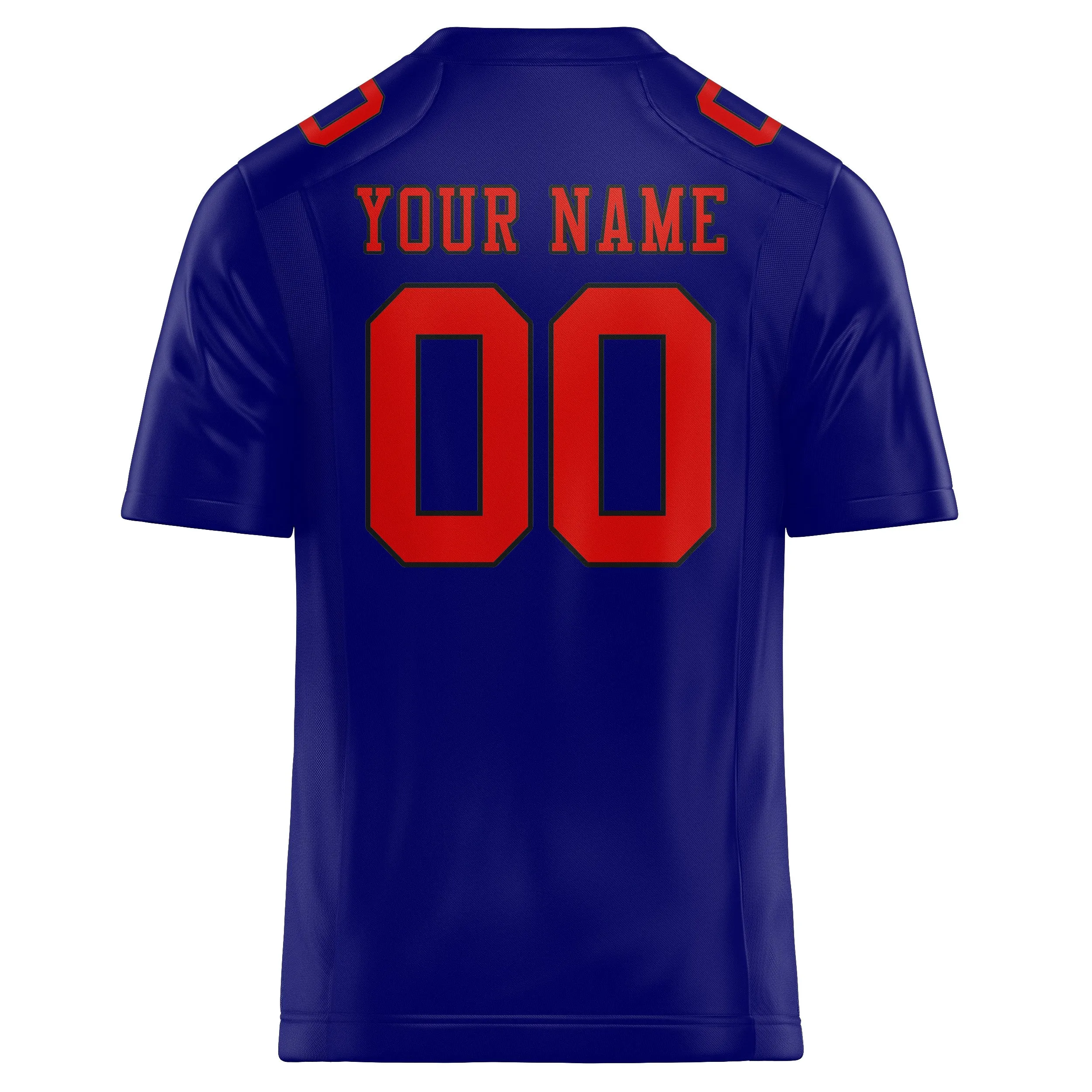 Custom Sky Blue Orange Red Football Jersey sold by Tailorly product image thumbnail 3