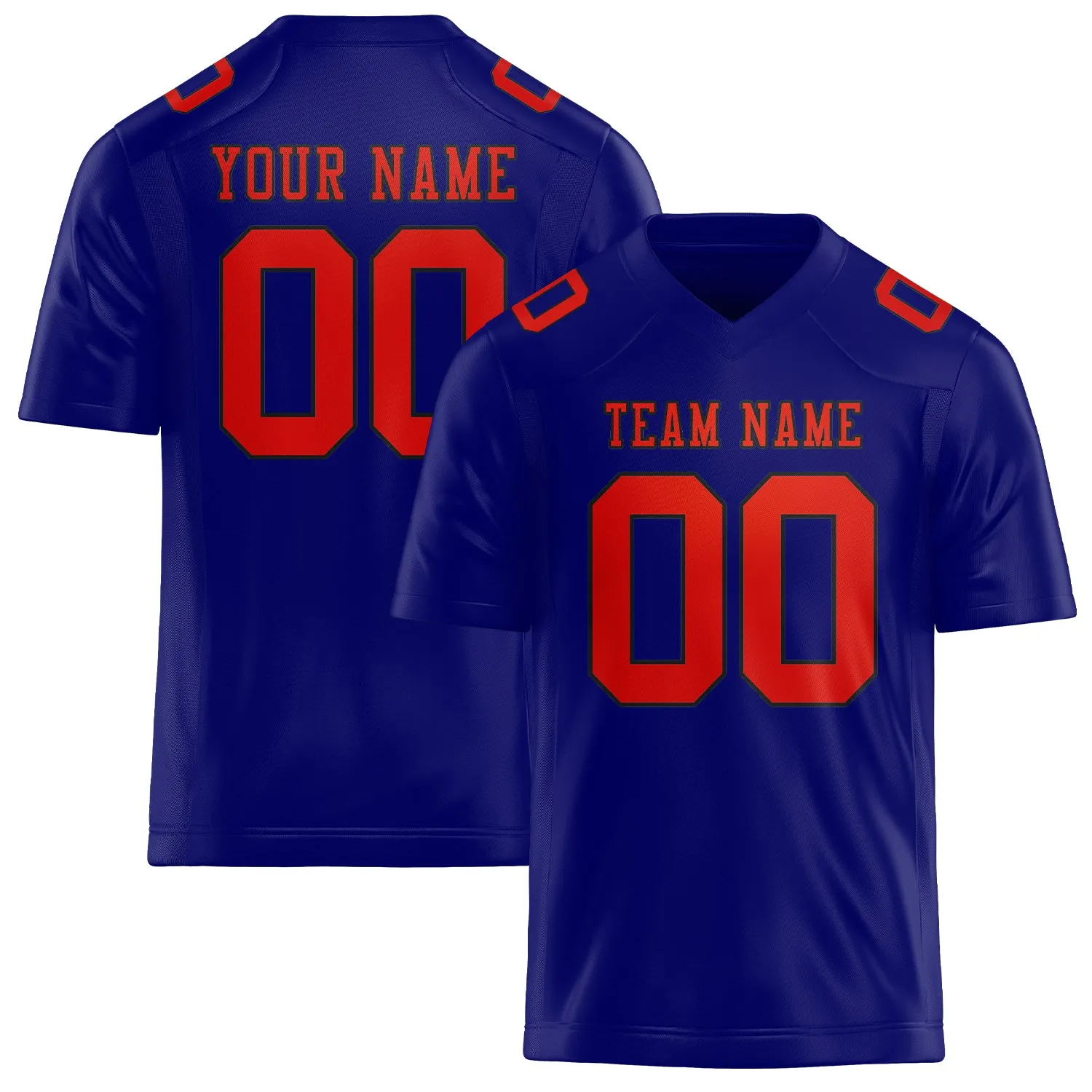 Custom Sky Blue Orange Red Football Jersey sold by Tailorly