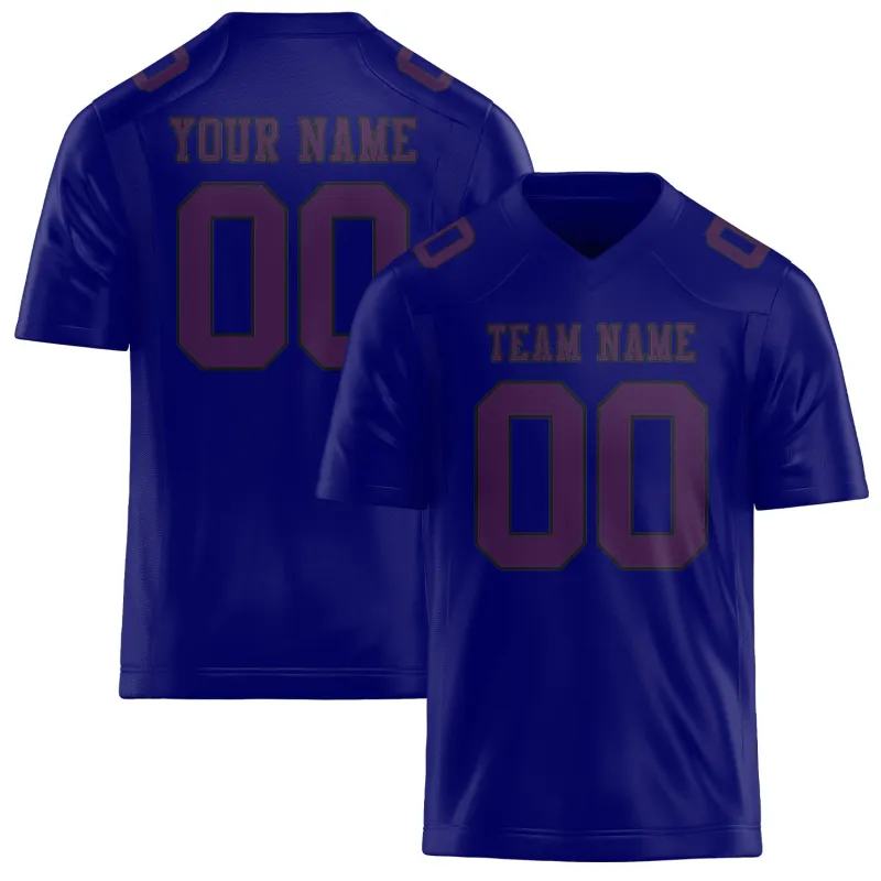 Custom Sky Blue Purple Football Jersey made by Tailorly
