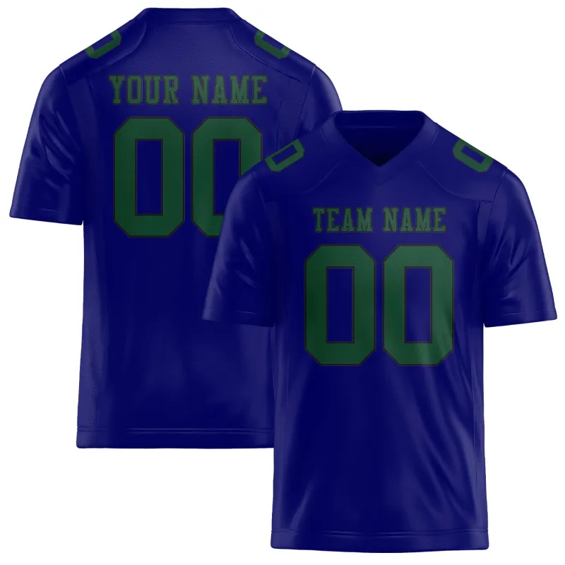 Custom Sky Blue Green Football Jersey made by Tailorly